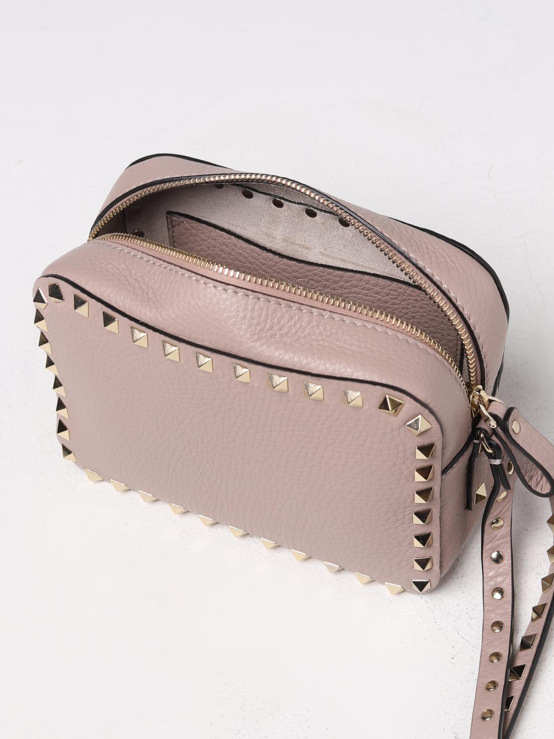 VALENTINO GARAVANI BORSA MINI: Borsa Rockstud Valentino Garavani in pelle, Cipria - Img 5