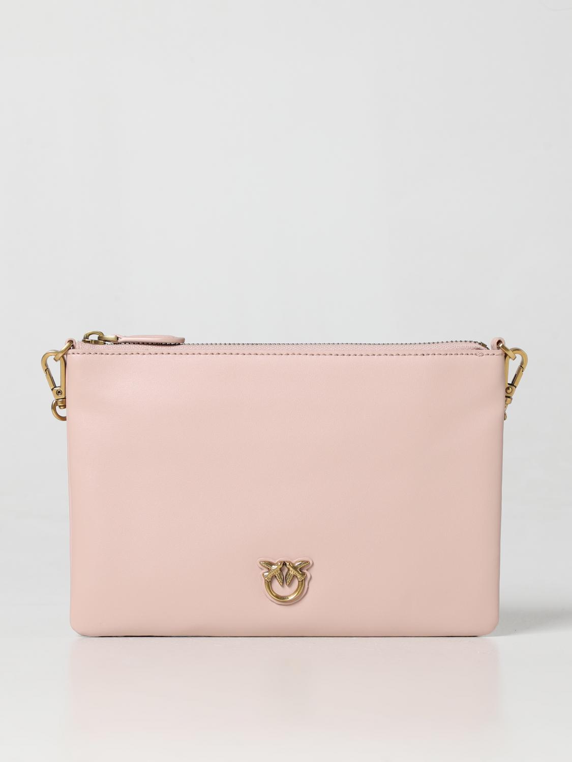 PINKO BORSA MINI: Clutch Pinko in pelle, Cipria - Img 1