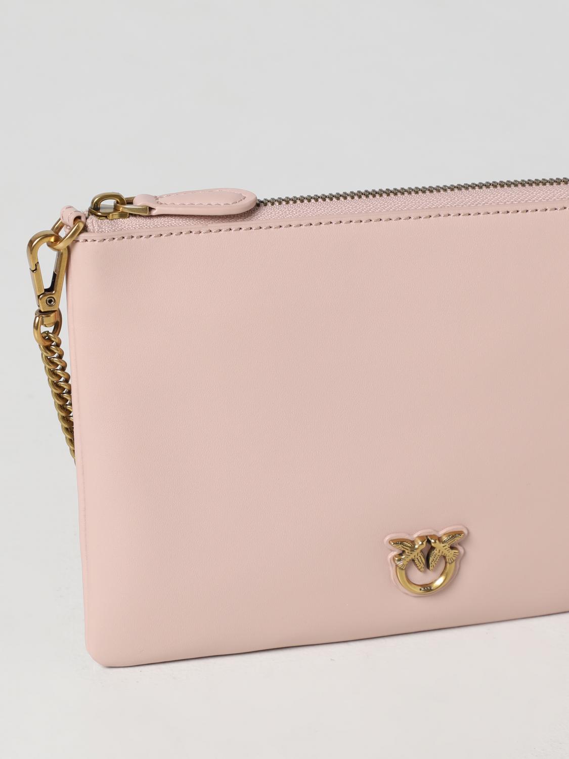 PINKO BORSA MINI: Clutch Pinko in pelle, Cipria - Img 3