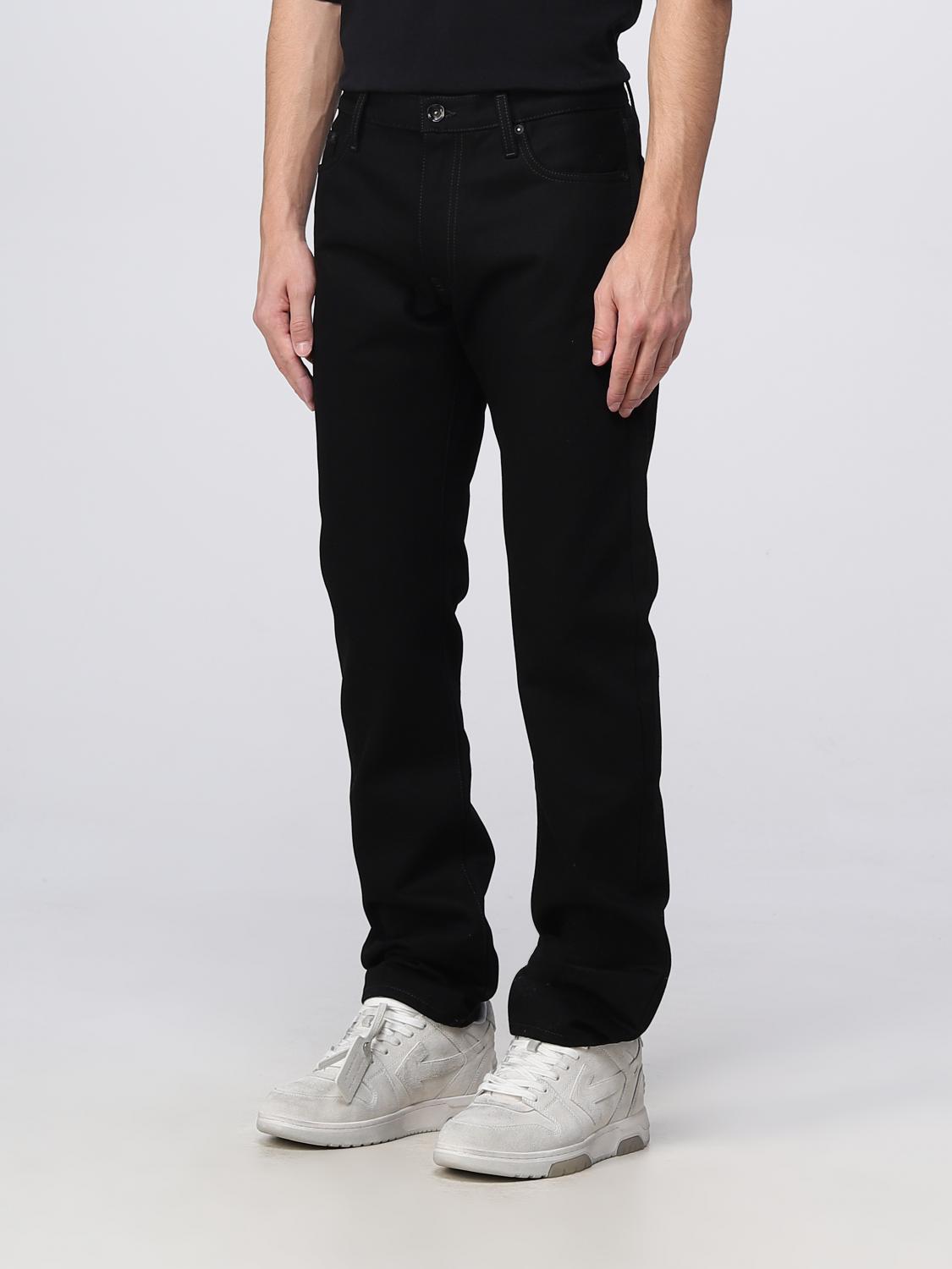 OFF-WHITE JEANS: Off-White denim jeans with logo, Black - Img 4