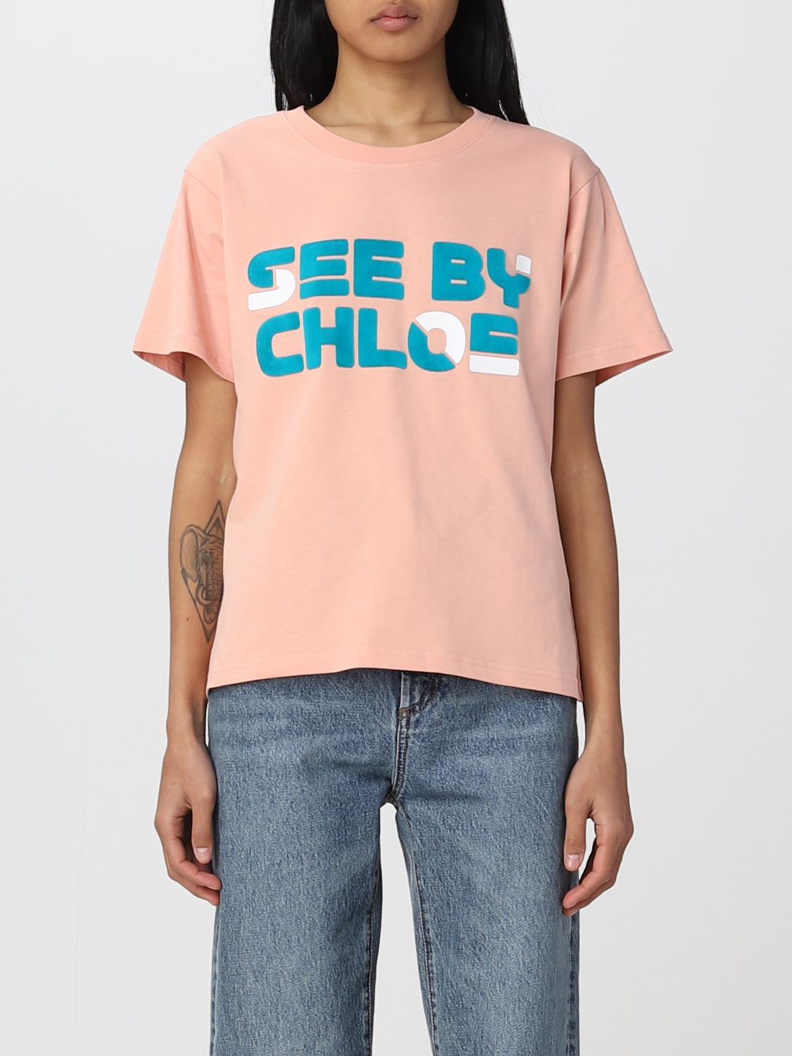 2024年冬【法人向けお歳暮】 - T-shirt cotton CHLOÉ: BY SEE Pink t-shirt Chloé by See | トップス