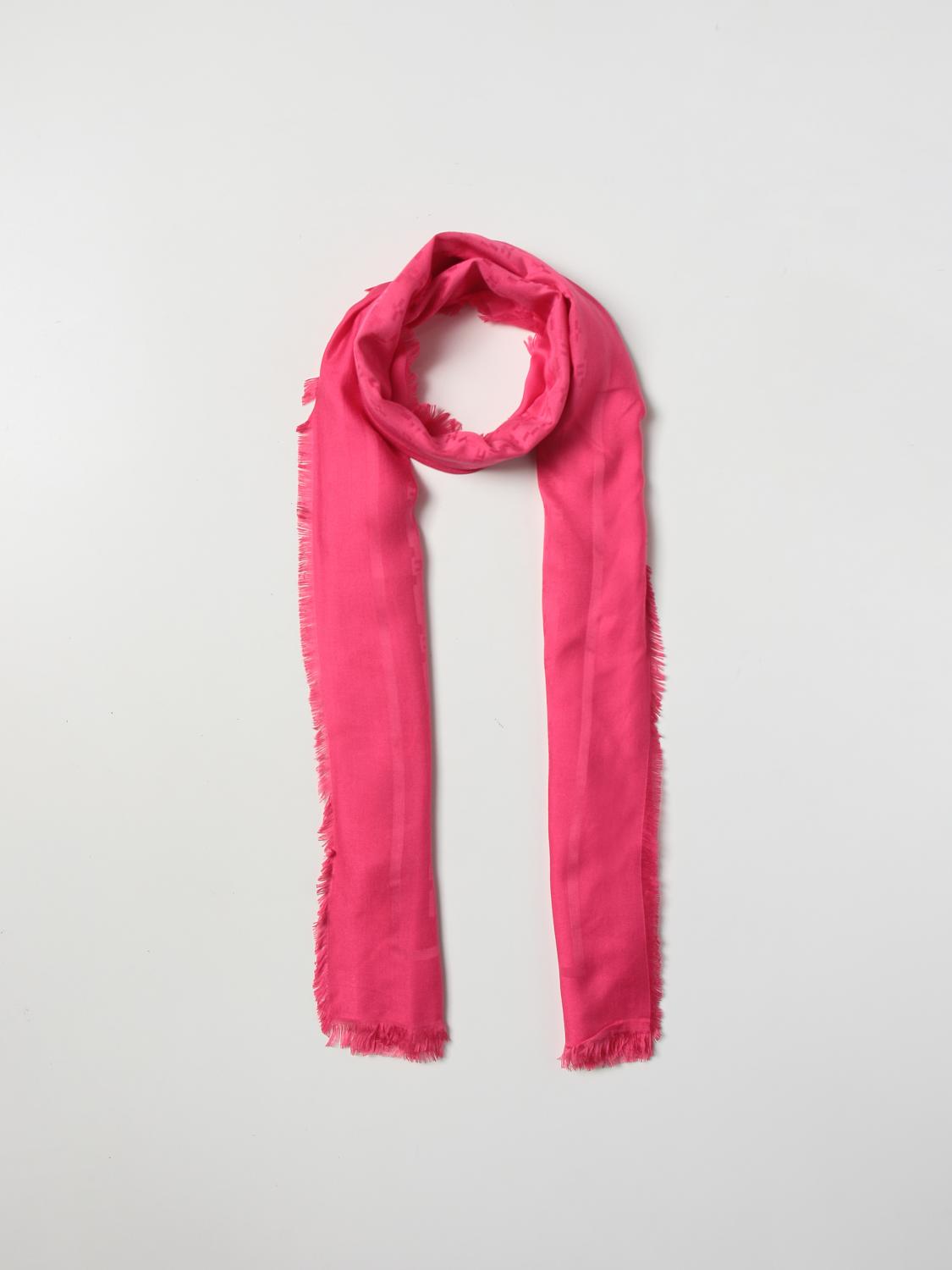 ELISABETTA FRANCHI SCIARPA: Sciarpa Elisabetta Franchi in tessuto con logo jacquard, Fuxia - Img 2