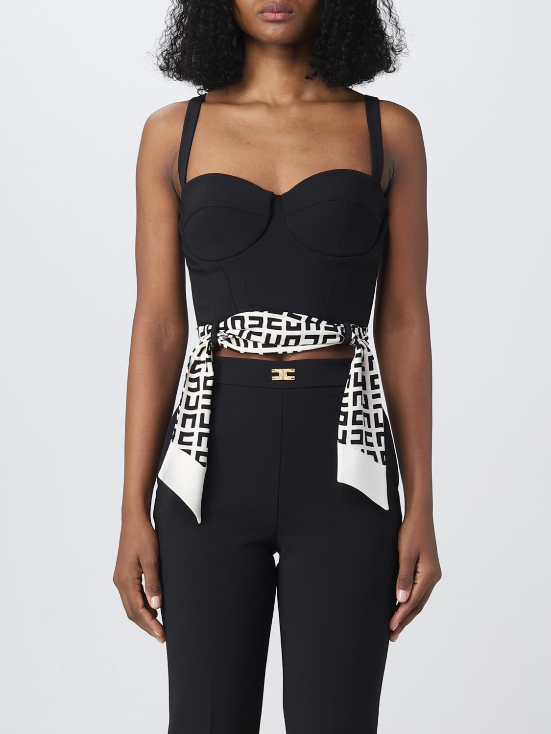 ELISABETTA FRANCHI TOP: Top mujer Elisabetta Franchi, Negro - Img 1