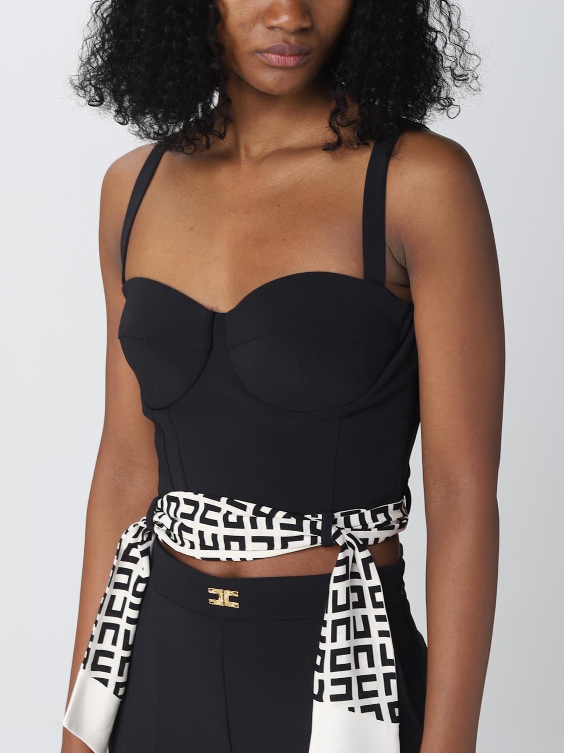 ELISABETTA FRANCHI TOP: Top mujer Elisabetta Franchi, Negro - Img 4