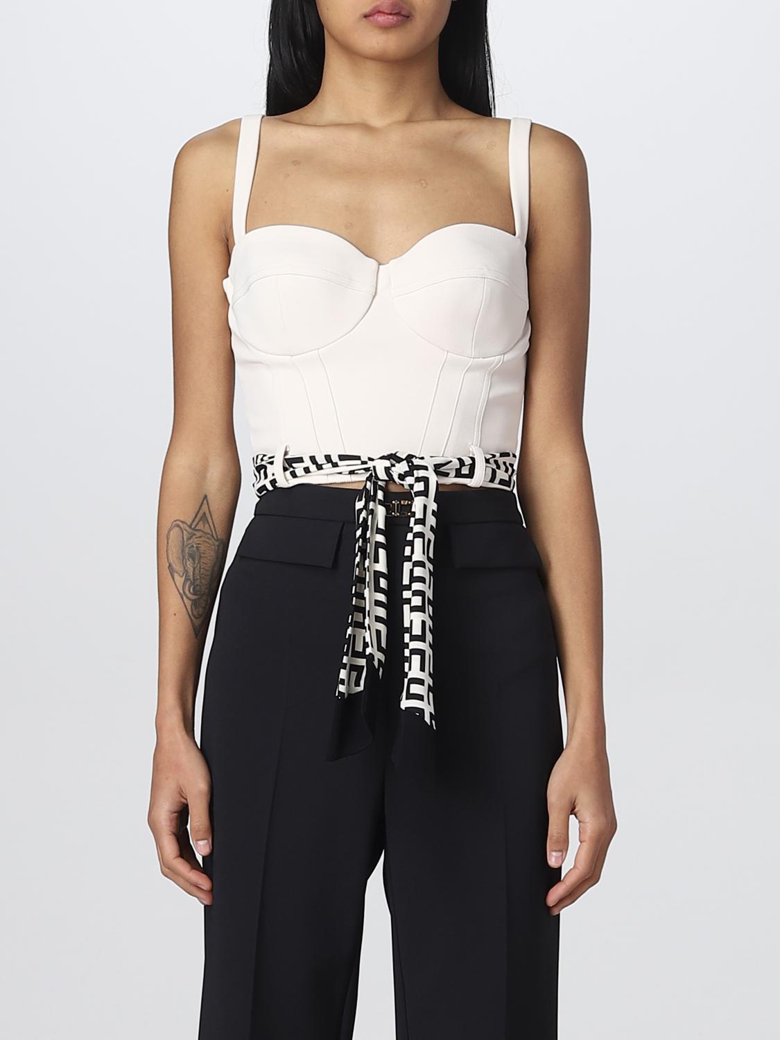 ELISABETTA FRANCHI TOP: Top mujer Elisabetta Franchi, Mantequilla - Img 1