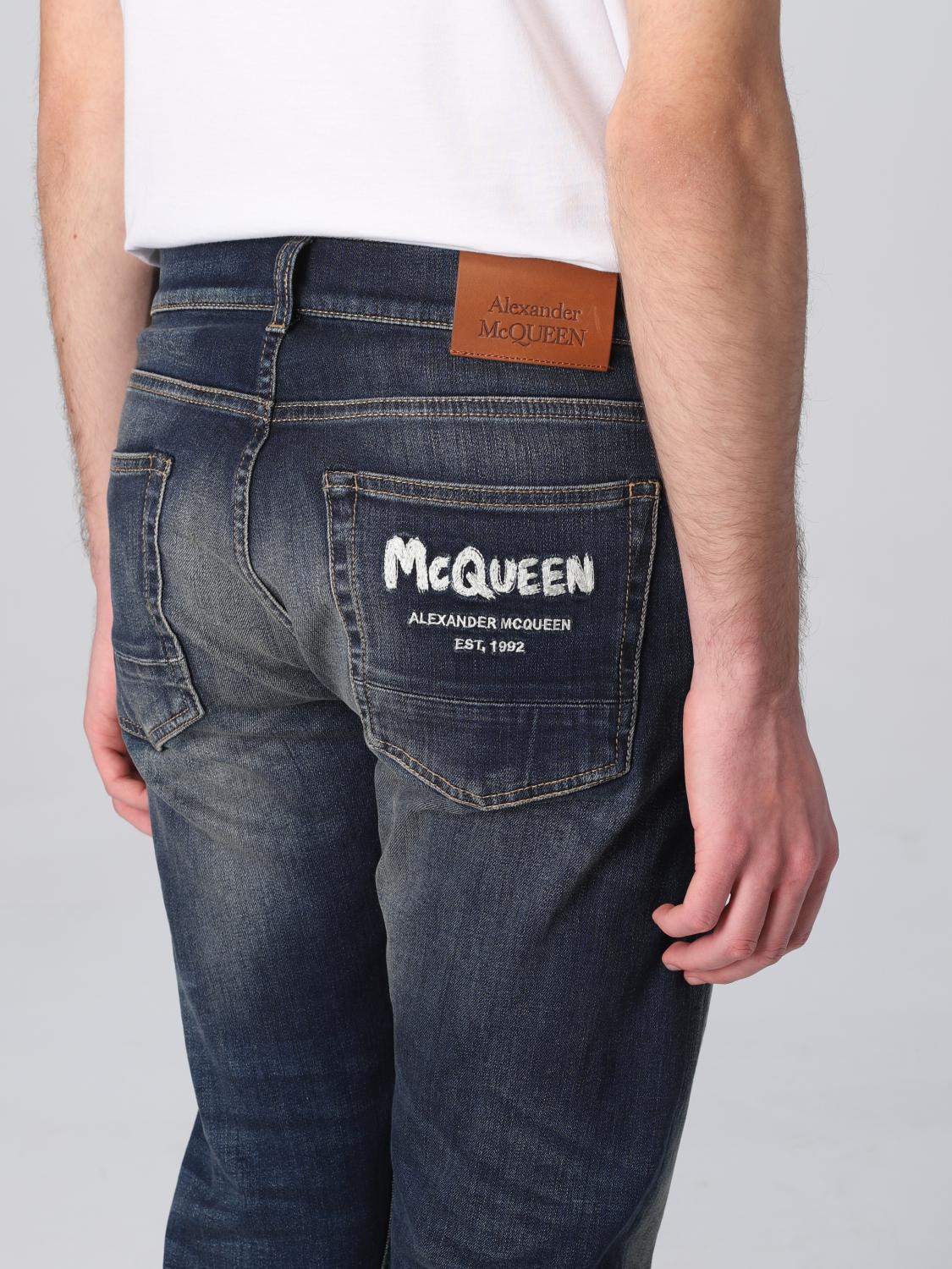 MCQUEEN JEANS: Jeans McQueen in denim, Blue - Img 5