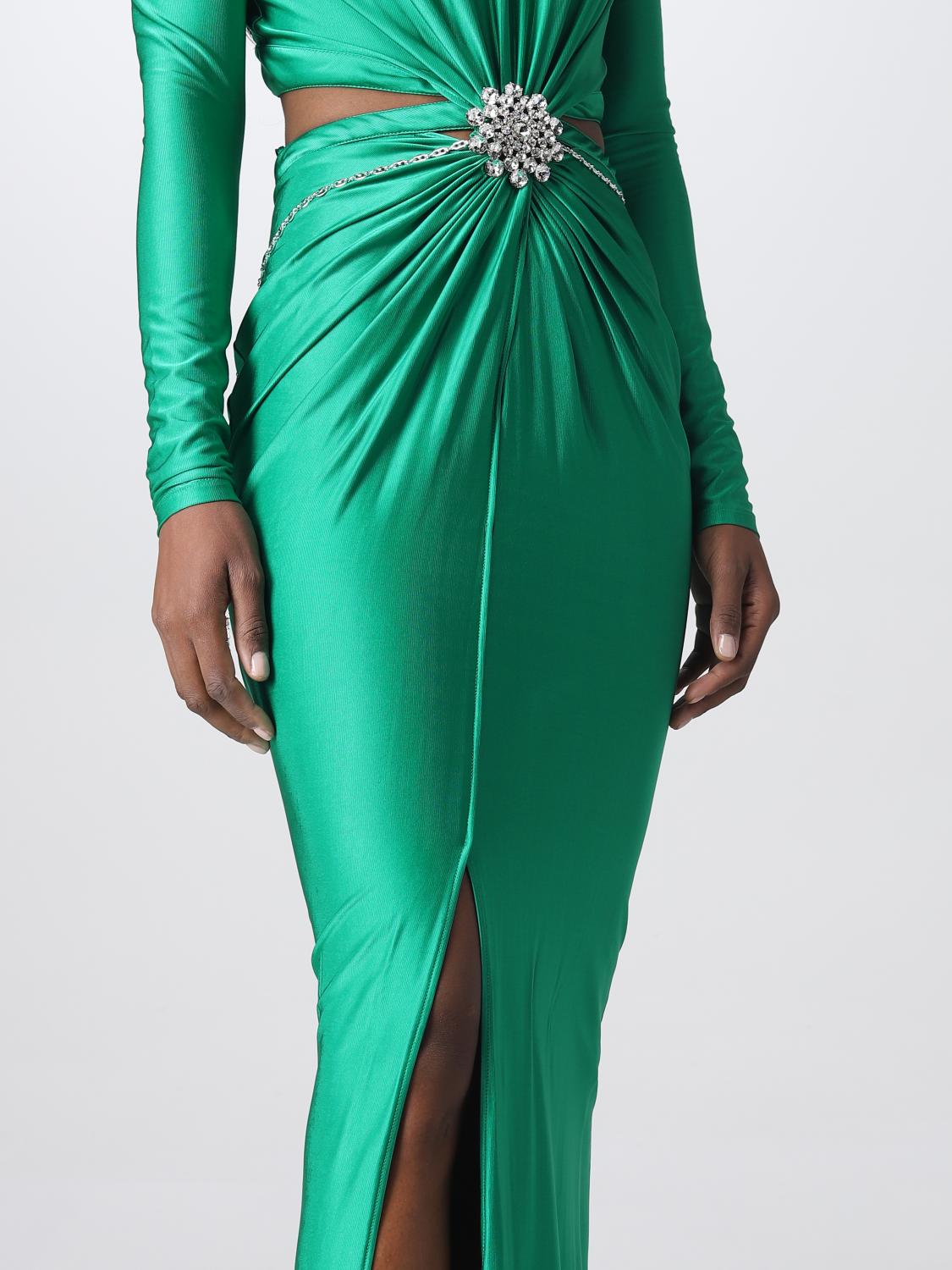 Rabanne Dress woman Paco - Emerald | 23SJRO515VI0267 | GIGLIO.COM