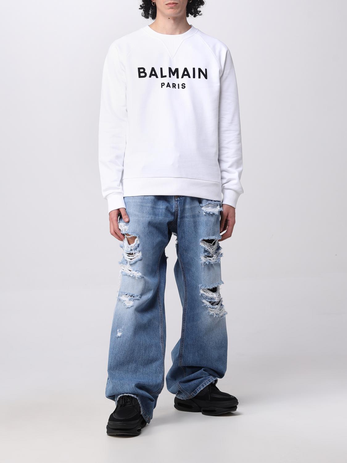 BALMAIN PULLOVER: Pullover herren Balmain, Weiß - Img 2