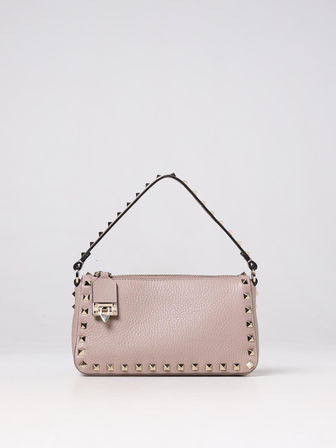 ハンドバッグ VALENTINO GARAVANI Woman Handbag Blush Pink 6W2B0J47VSF P45 VALENTINO GARAVANI: Rockstud bag in textured leather - Blush
