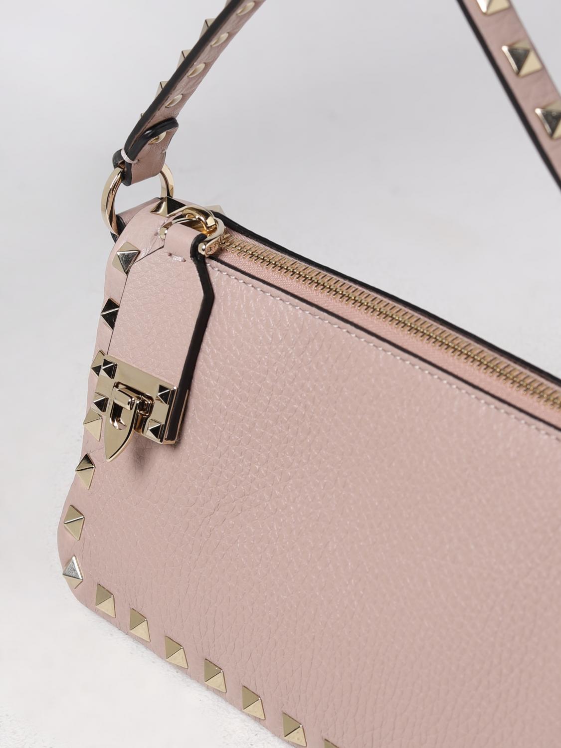 ハンドバッグ VALENTINO GARAVANI Woman Handbag Blush Pink 6W2B0J47VSF P45 VALENTINO GARAVANI: Rockstud bag in textured leather - Blush