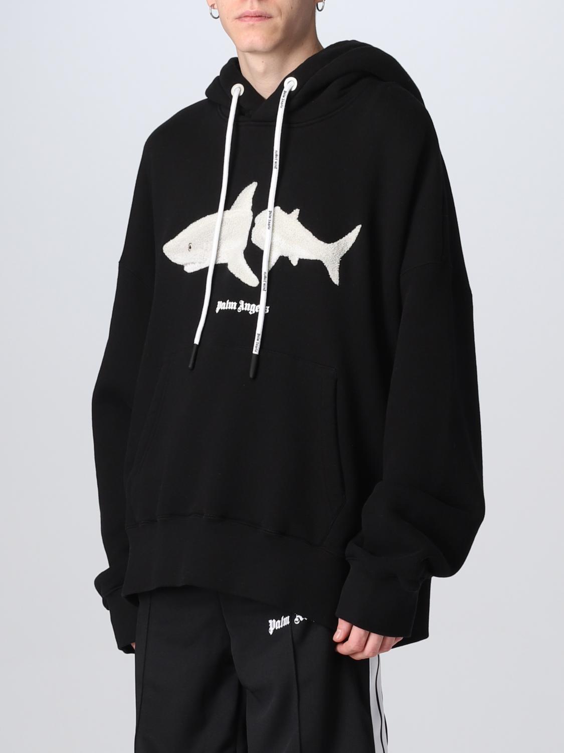 PALM ANGELS FELPA: Felpa oversize Shark Palm Angels, Nero - Img 4