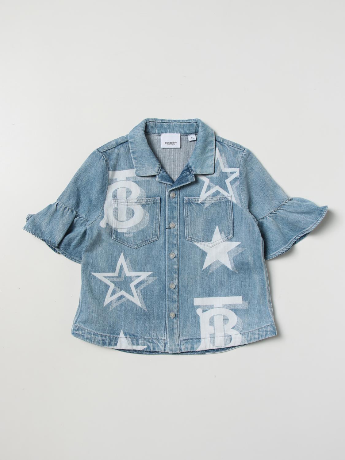 BURBERRY CAMISA: Camisa niños Burberry, Azul Oscuro - Img 1