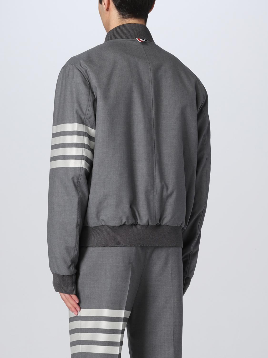 THOM BROWNE JACKET: Thom Browne bomber jacket in wool, Grey - Img 3