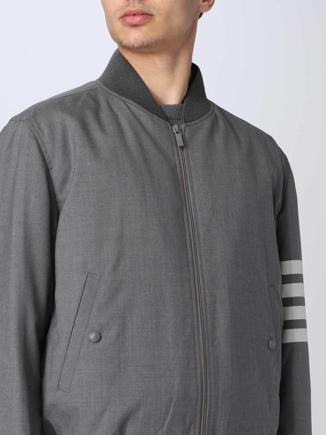 THOM BROWNE JACKET: Thom Browne bomber jacket in wool, Grey - Img 5