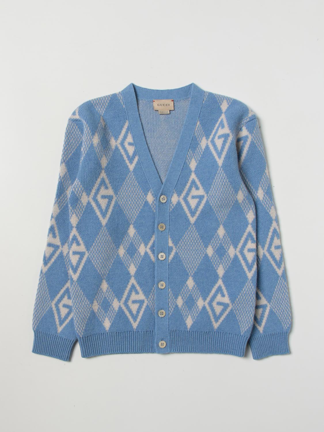 GUCCI 毛衣: 毛衣 儿童 Gucci, 蓝色 - Img 1