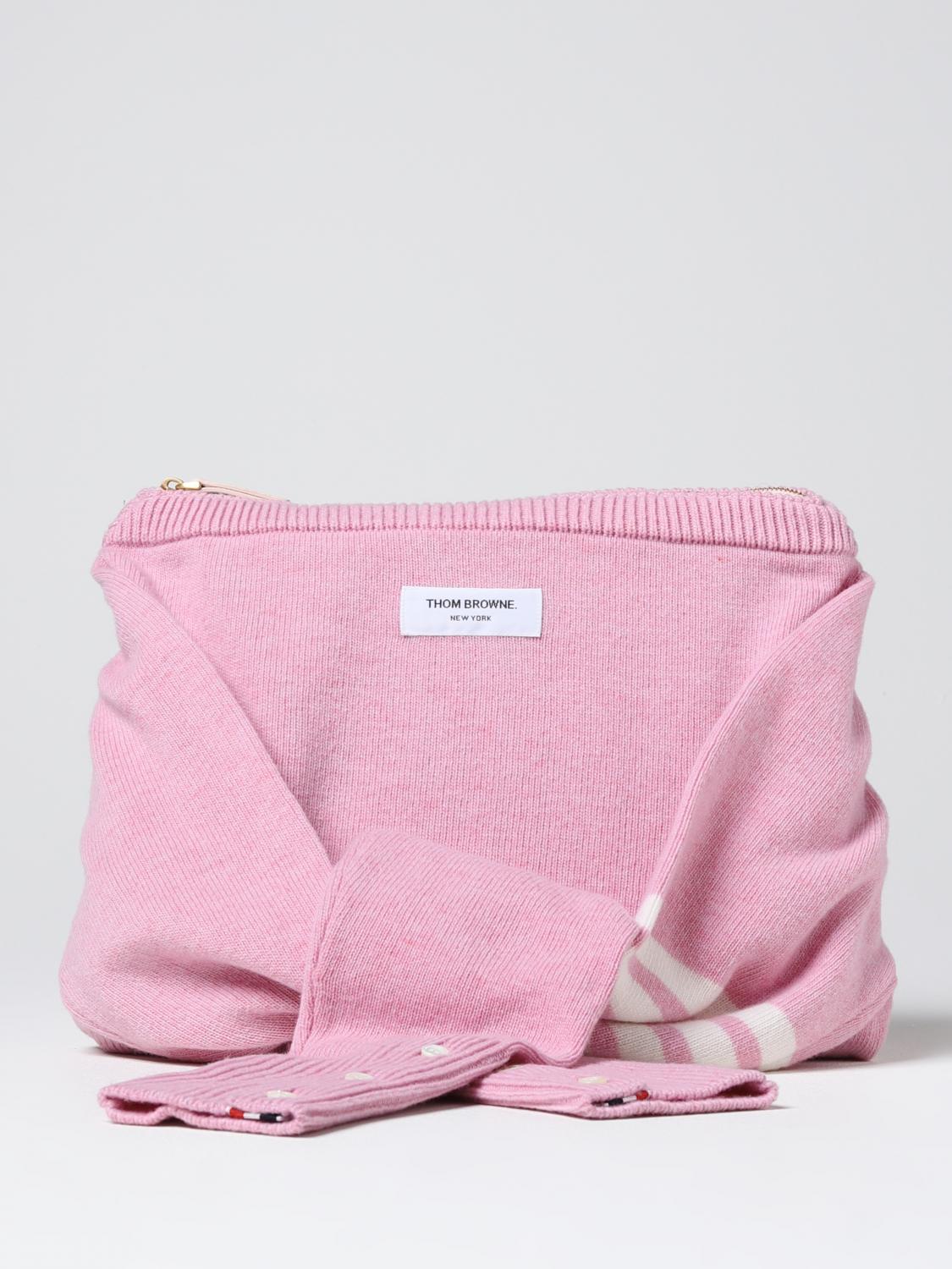THOM BROWNE BORSA A TRACOLLA: Borsa Sweater Thom Browne in lana, Rosa - Img 1