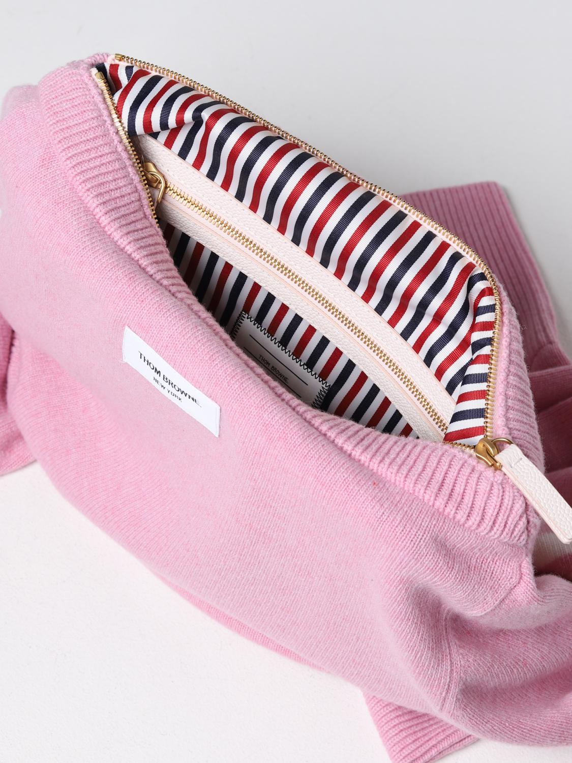 THOM BROWNE BORSA A TRACOLLA: Borsa Sweater Thom Browne in lana, Rosa - Img 4