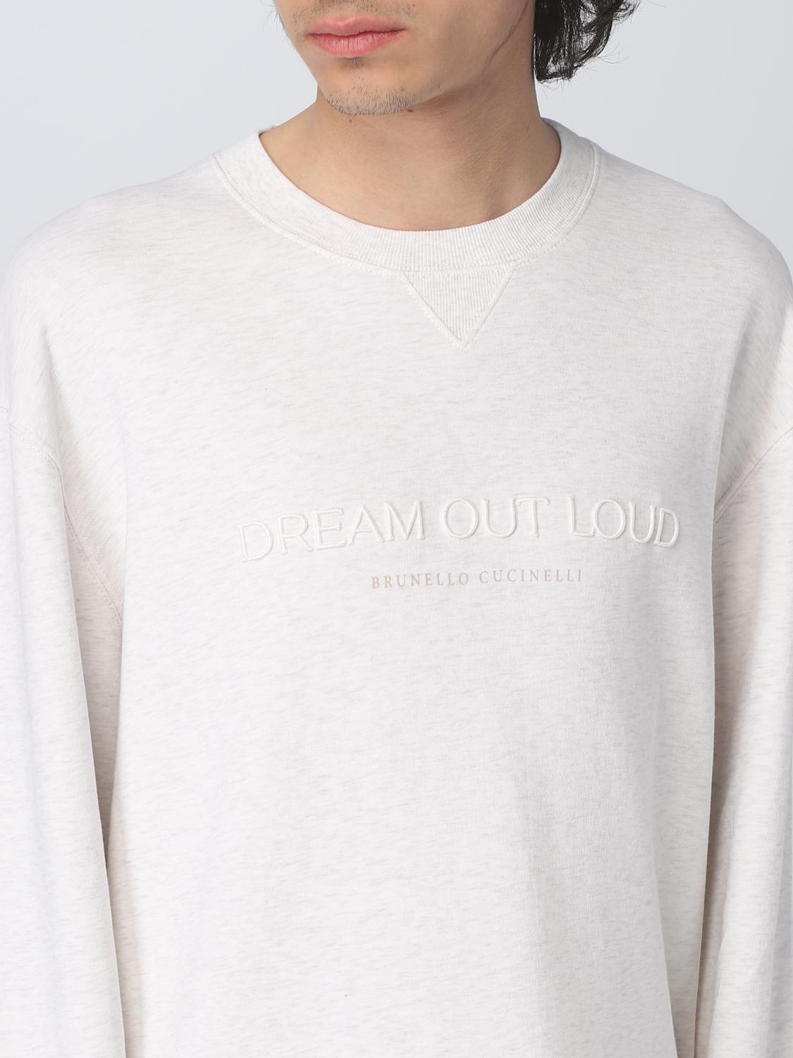 BRUNELLO CUCINELLI SWEATSHIRT: Pull homme Brunello Cucinelli, Blanc 1 - Img 5