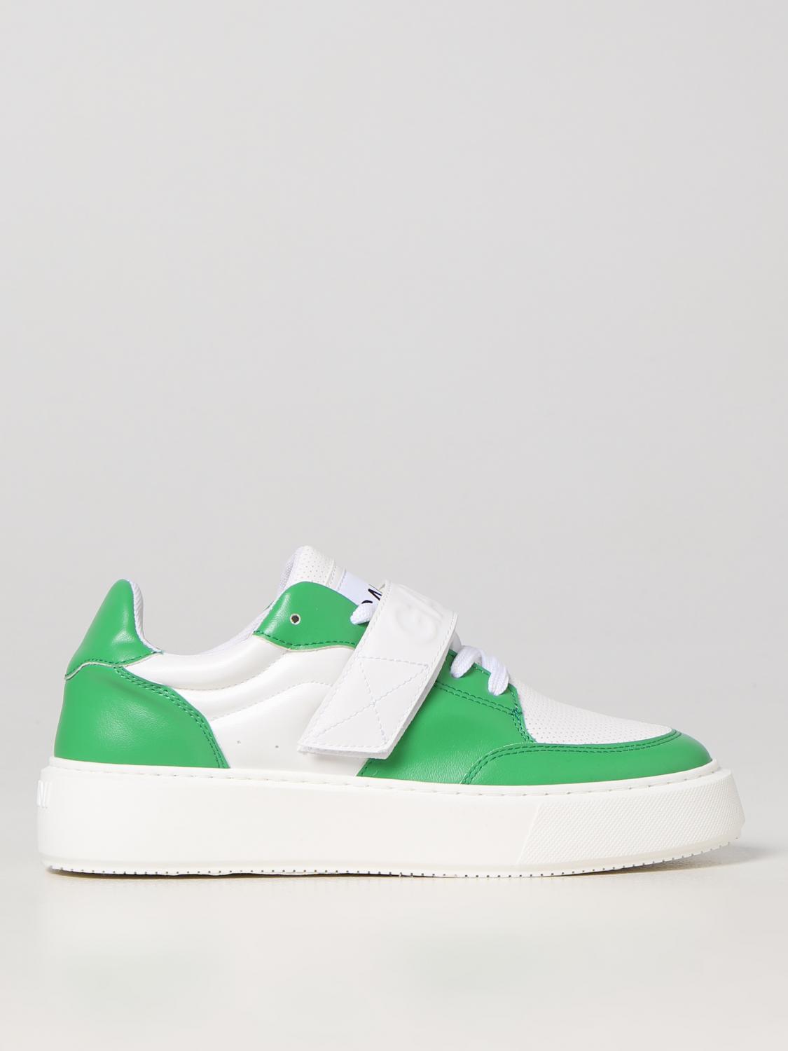 GANNI SNEAKERS: Sneakers 1967 Ganni in similpelle, Verde - Img 1