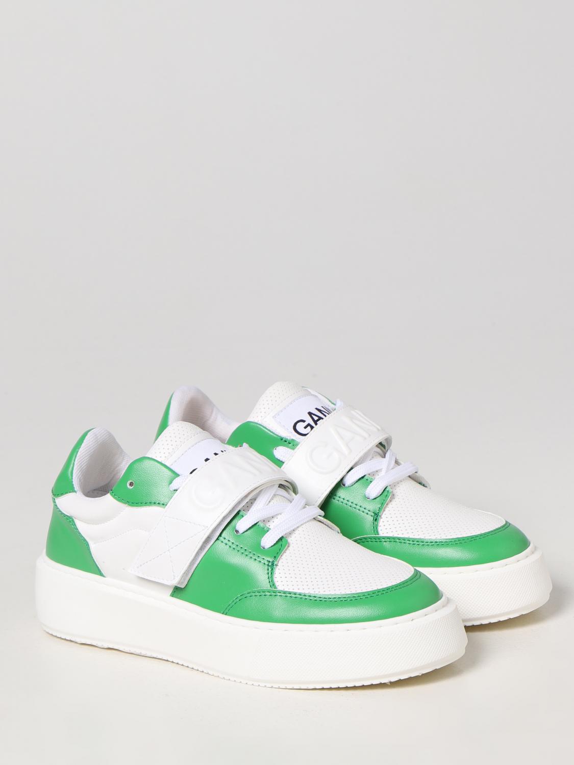 GANNI SNEAKERS: Sneakers 1967 Ganni in similpelle, Verde - Img 2