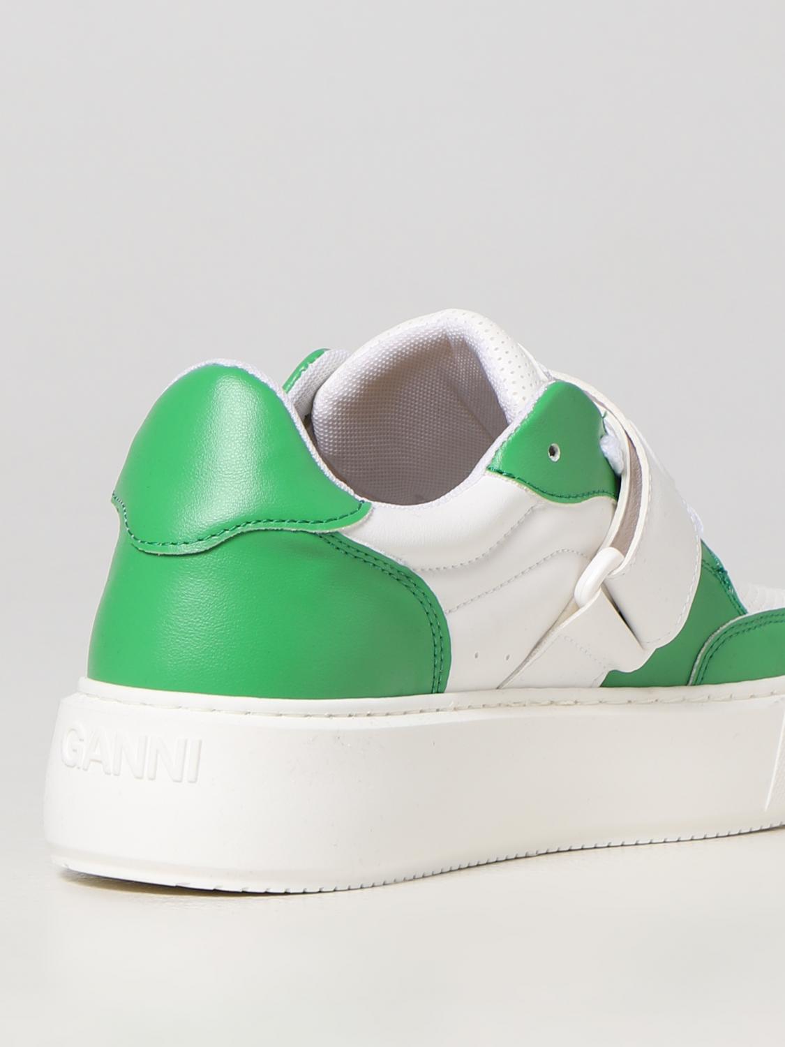 GANNI SNEAKERS: Sneakers 1967 Ganni in similpelle, Verde - Img 3