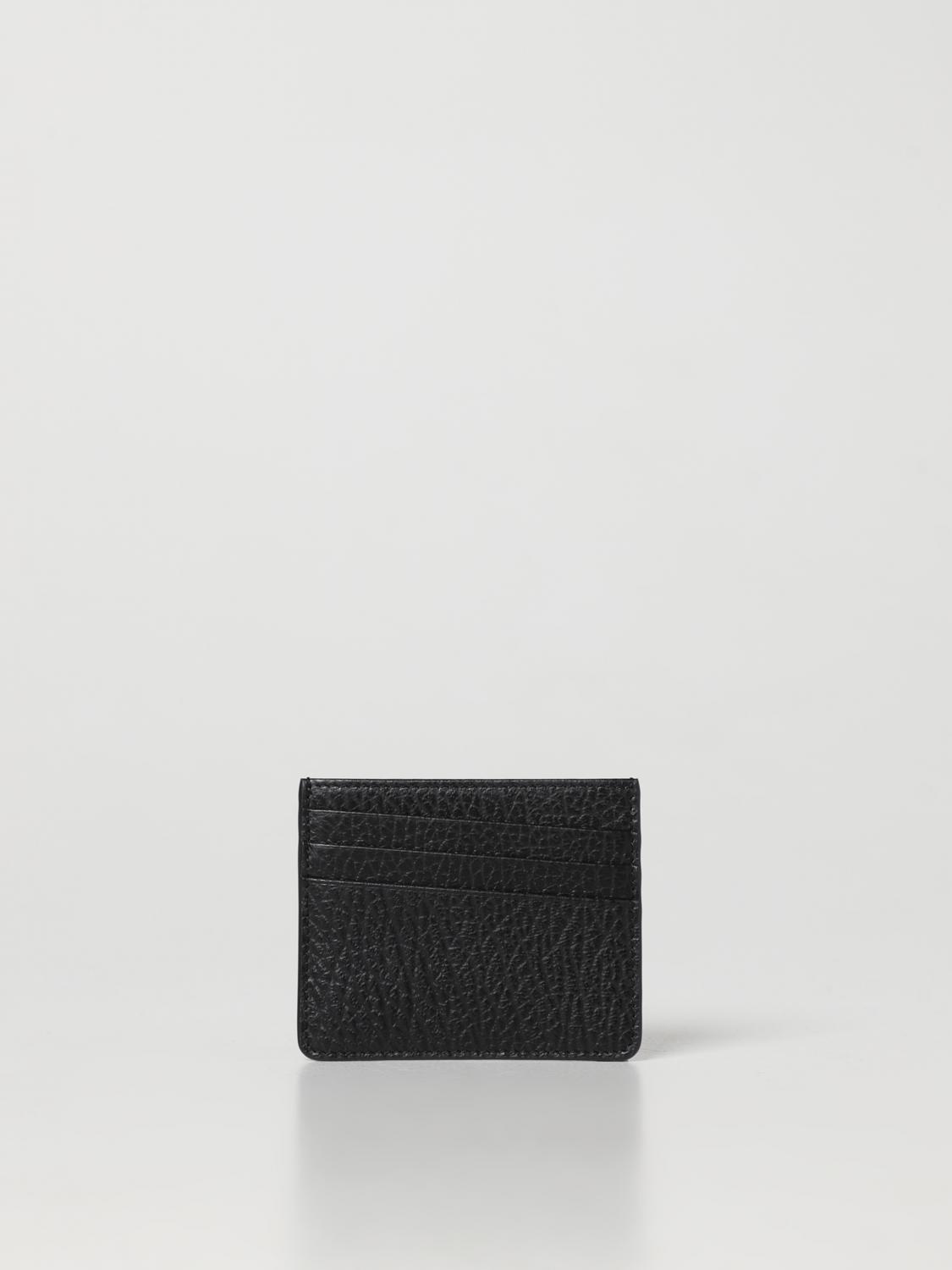 MAISON MARGIELA CARTERA: Tarjetero Maison Margiela de piel granulada, Negro - Img 1
