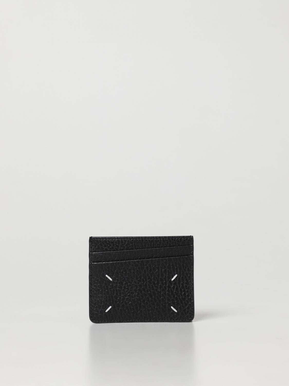 MAISON MARGIELA CARTERA: Tarjetero Maison Margiela de piel granulada, Negro - Img 2