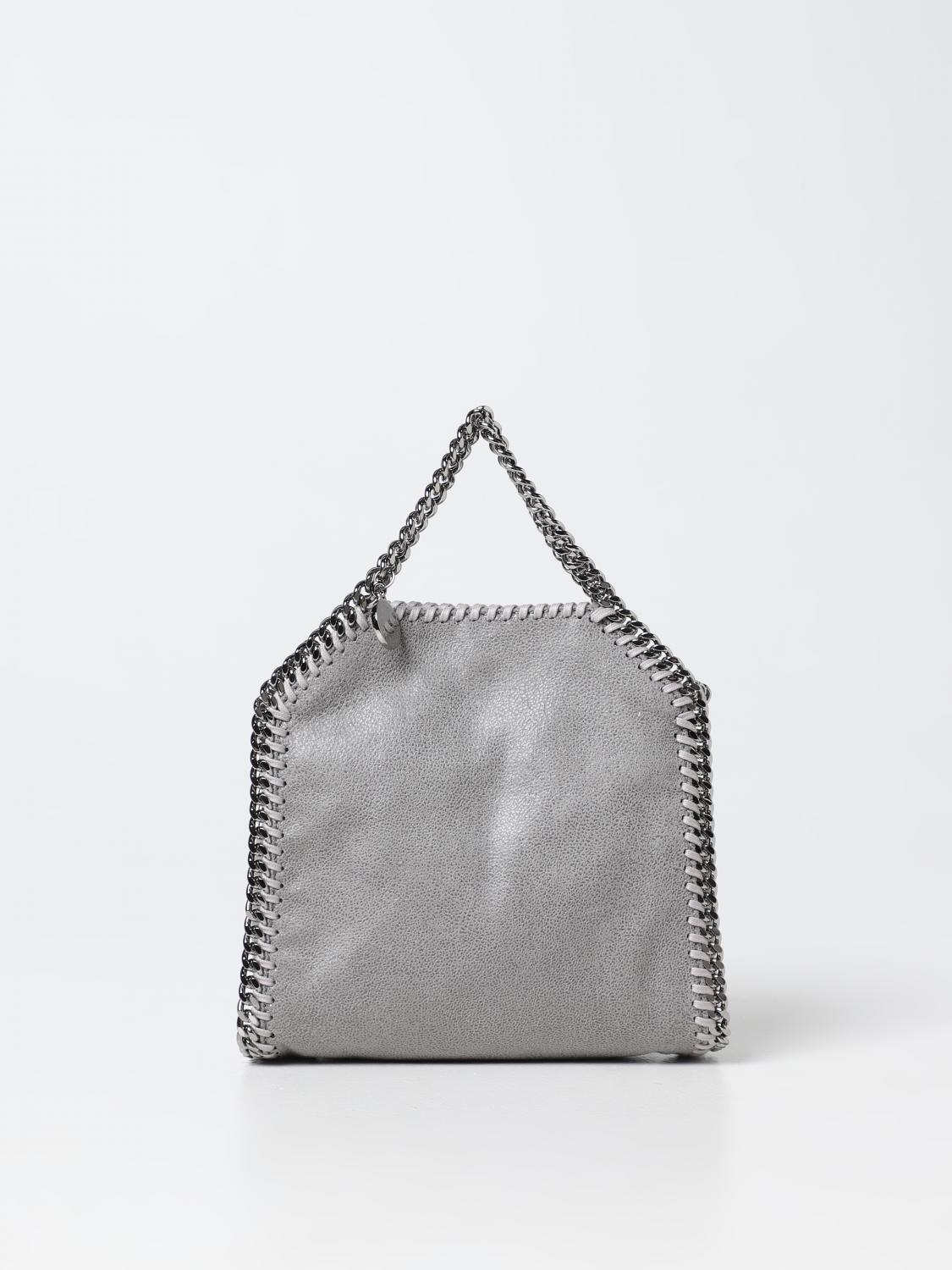 STELLA MCCARTNEY BORSA MINI: Borsa Falabella Micro Stella McCartney in pelle sintetica , Grigio - Img 1