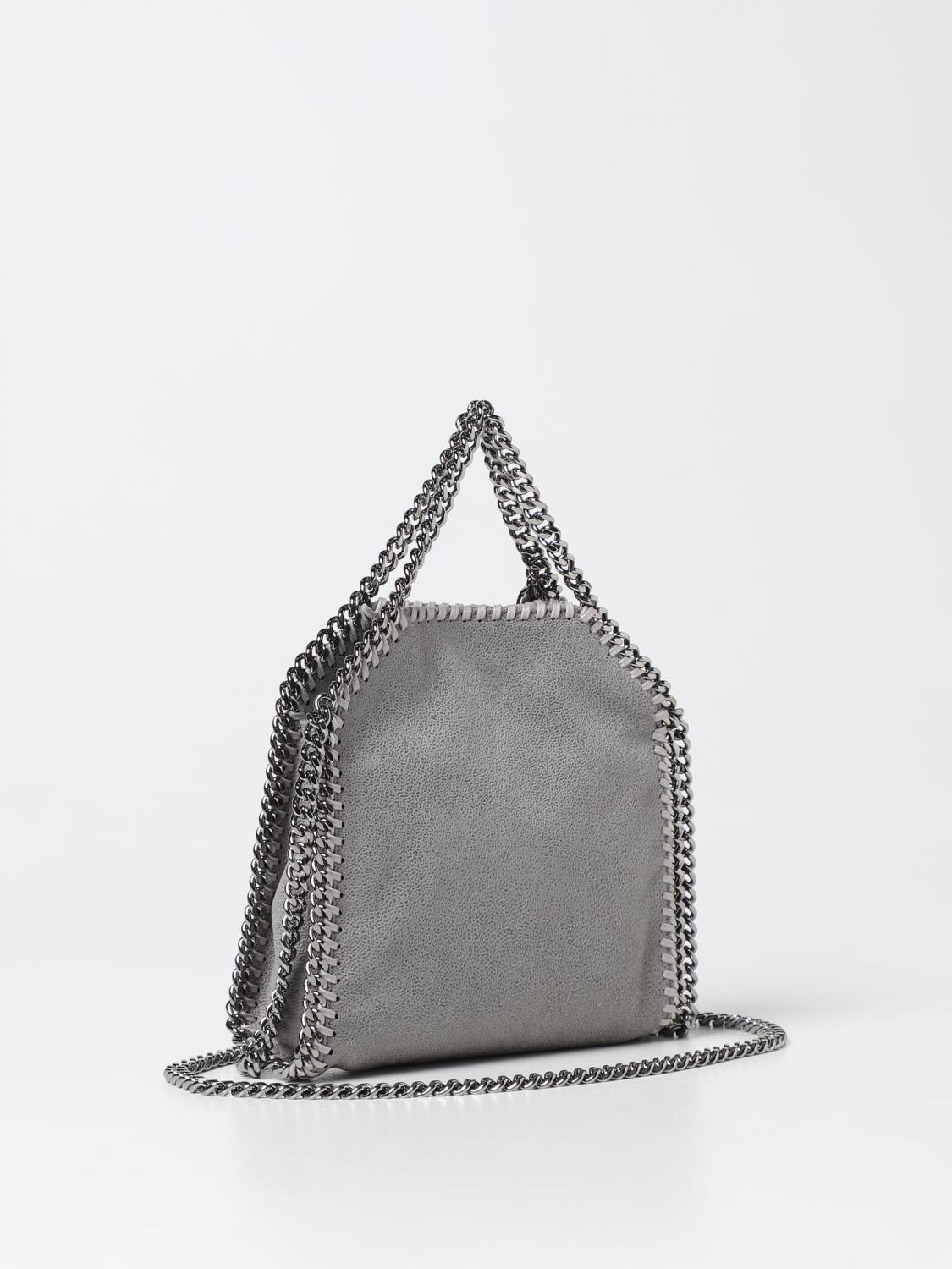 STELLA MCCARTNEY BORSA MINI: Borsa Falabella Micro Stella McCartney in pelle sintetica , Grigio - Img 2