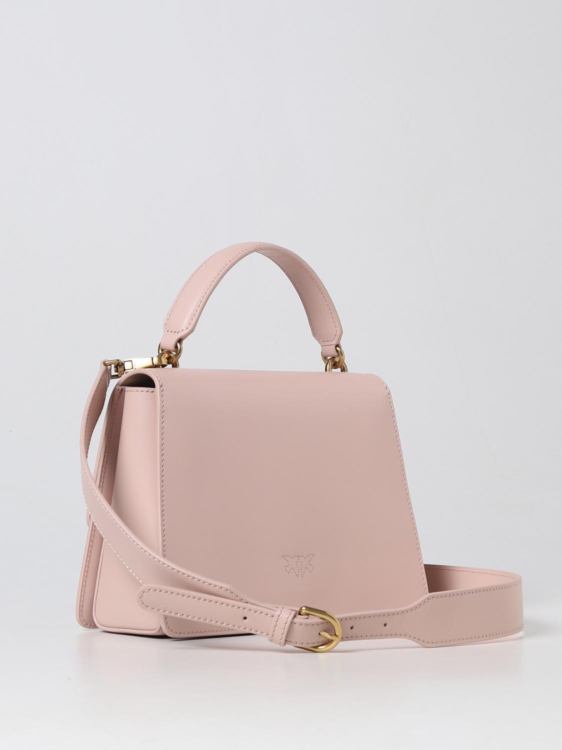 PINKO BORSA A MANO: Borsa Love One Pinko in pelle, Cipria - Img 2