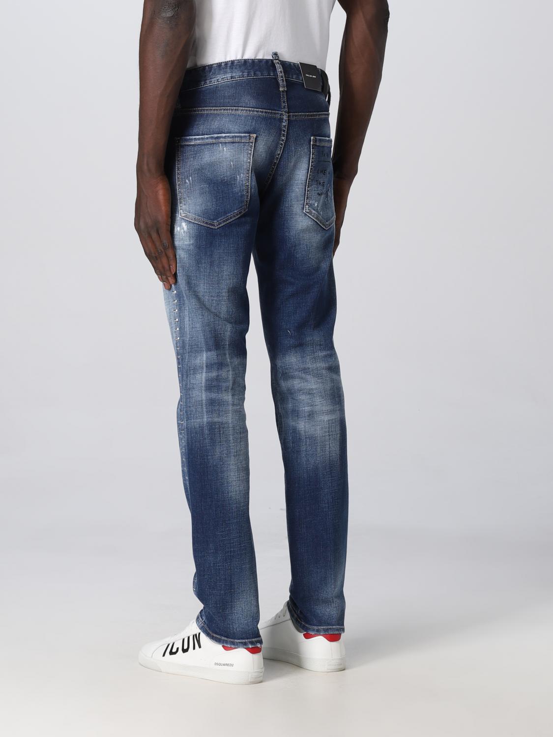 DSQUARED2 JEANS: Jeans Dsquared2 in denim, Blue Navy - Img 3