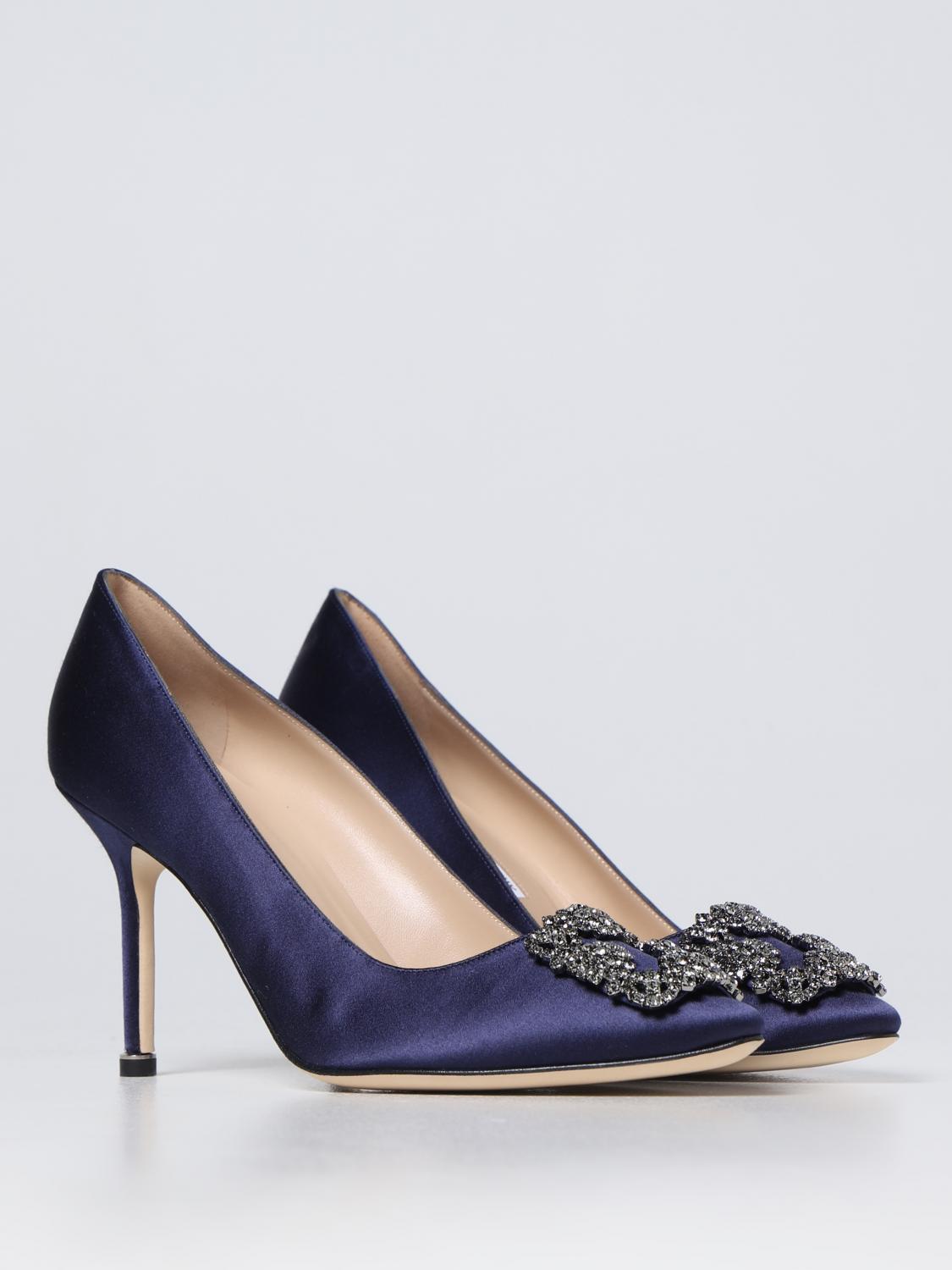 MANOLO BLAHNIK PUMPS: Hangisi Manolo Blahnik décolleté in satin, Blue - Img 2