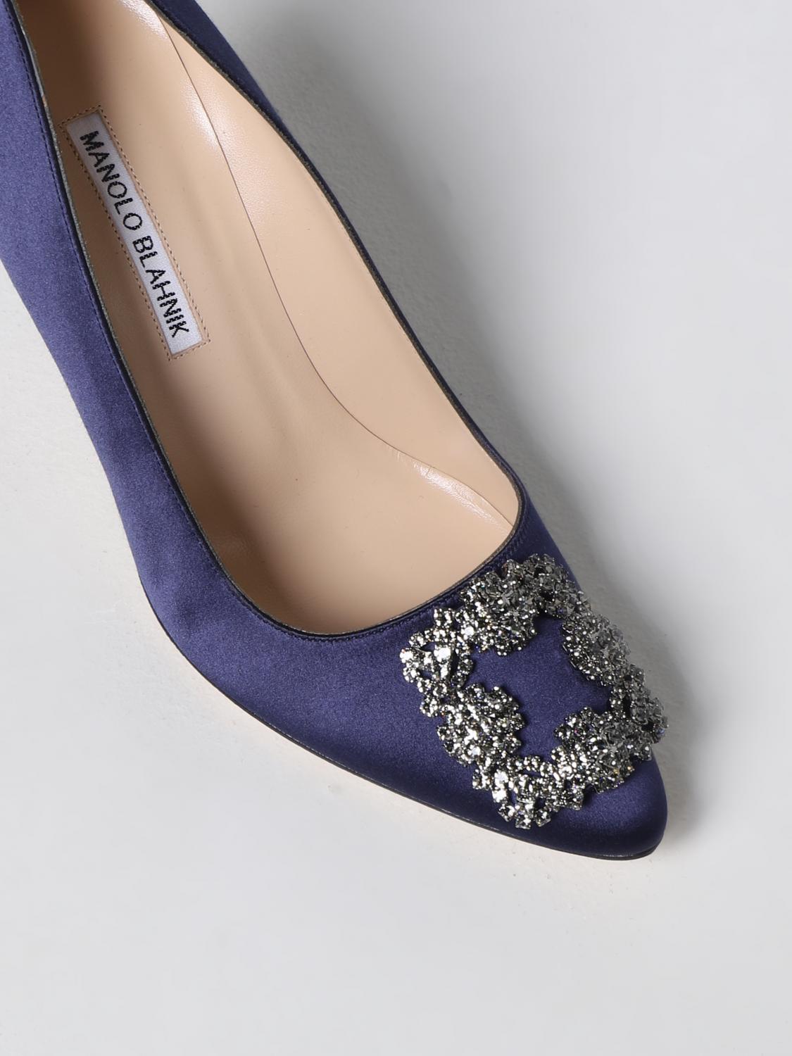 MANOLO BLAHNIK PUMPS: Hangisi Manolo Blahnik décolleté in satin, Blue - Img 4