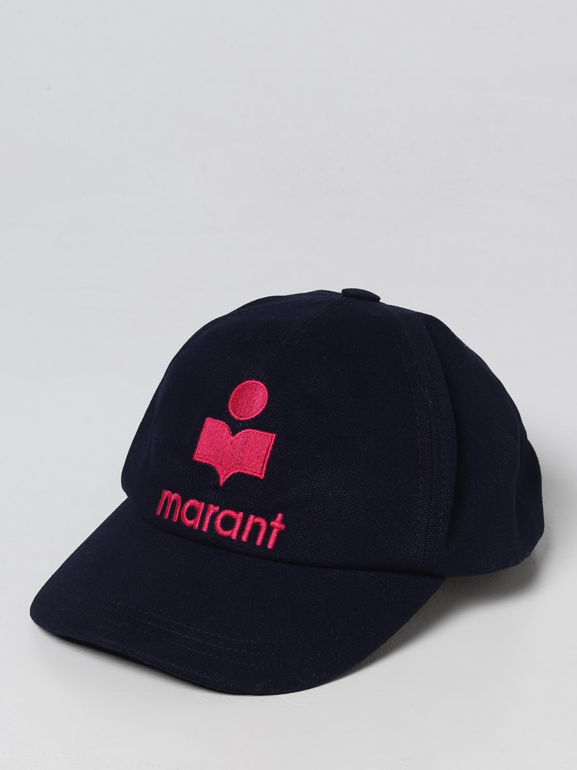 ISABEL MARANT CAPPELLO: Cappello Isabel Marant in cotone con logo, Nero - Img 1