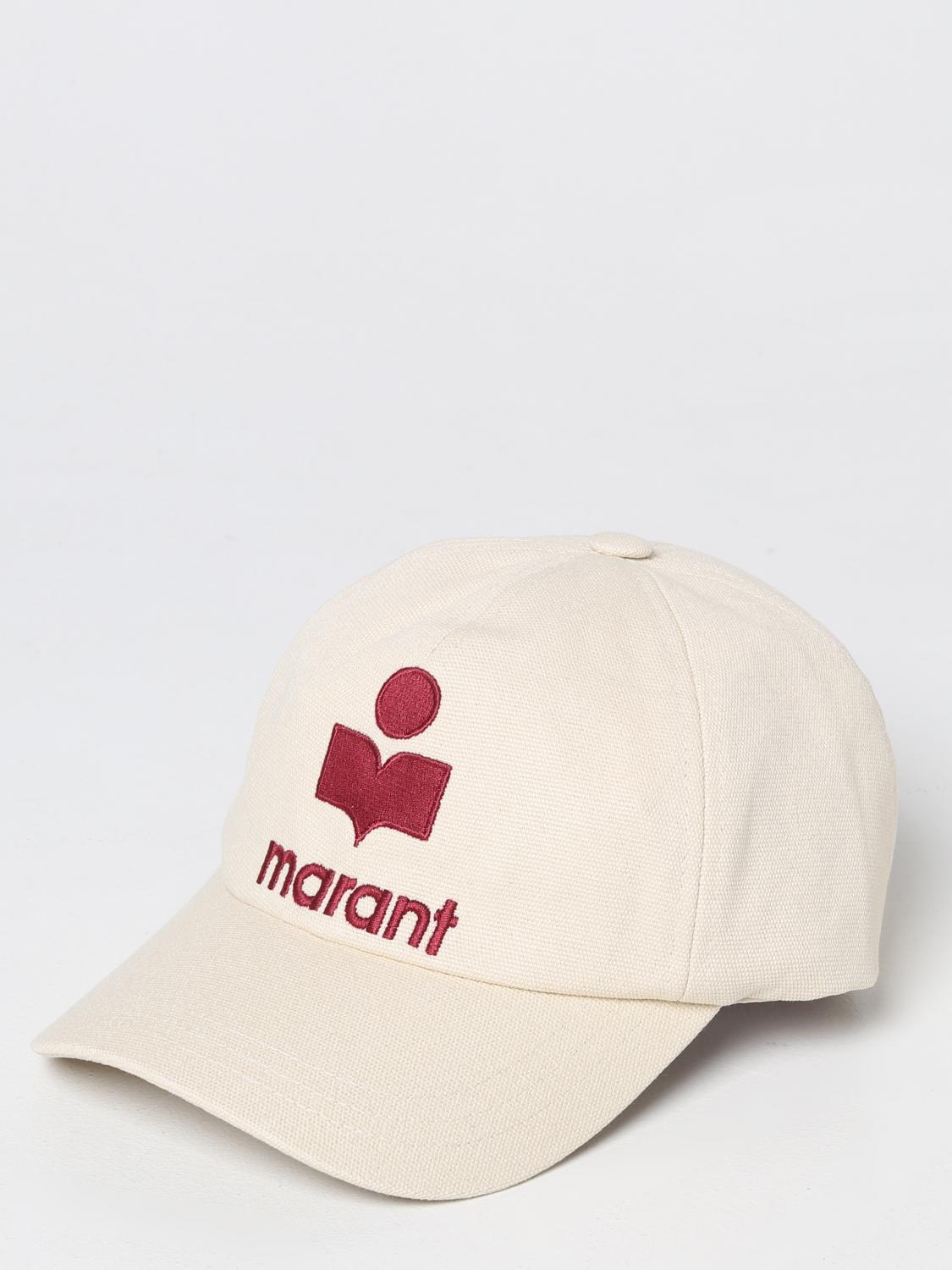 ISABEL MARANT CAPPELLO: Cappello Isabel Marant in cotone con logo, Rosso - Img 1