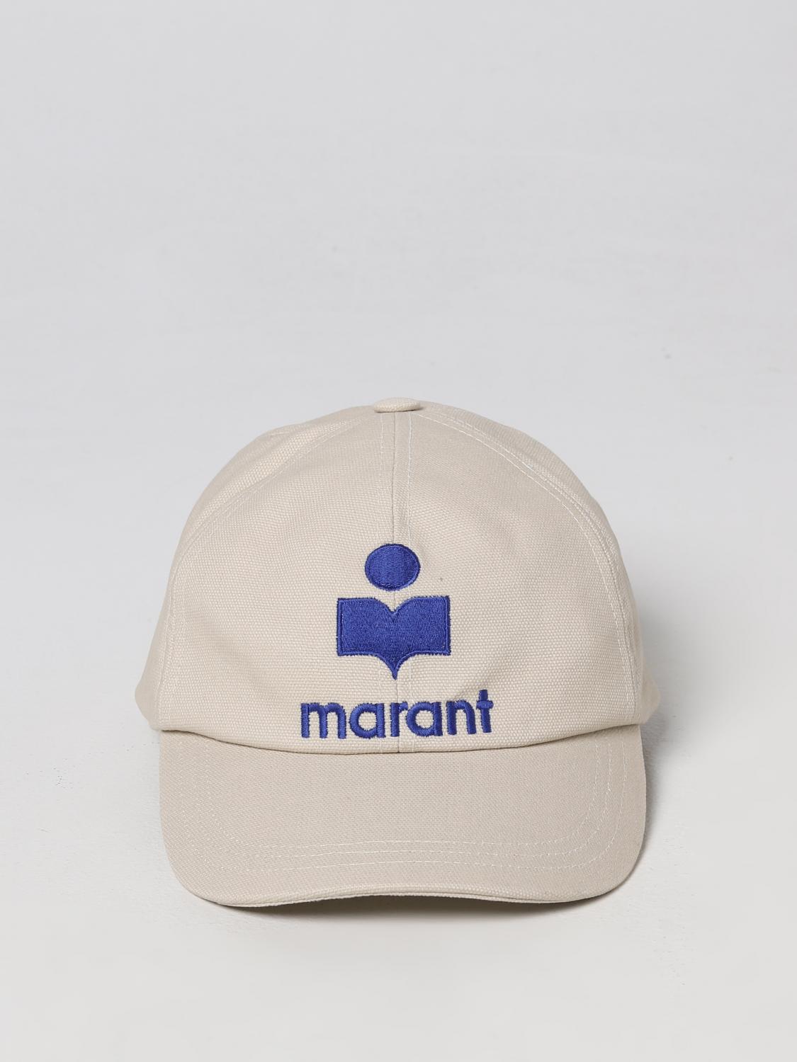 ISABEL MARANT CAPPELLO: Cappello Isabel Marant in cotone con logo, Ecru - Img 2