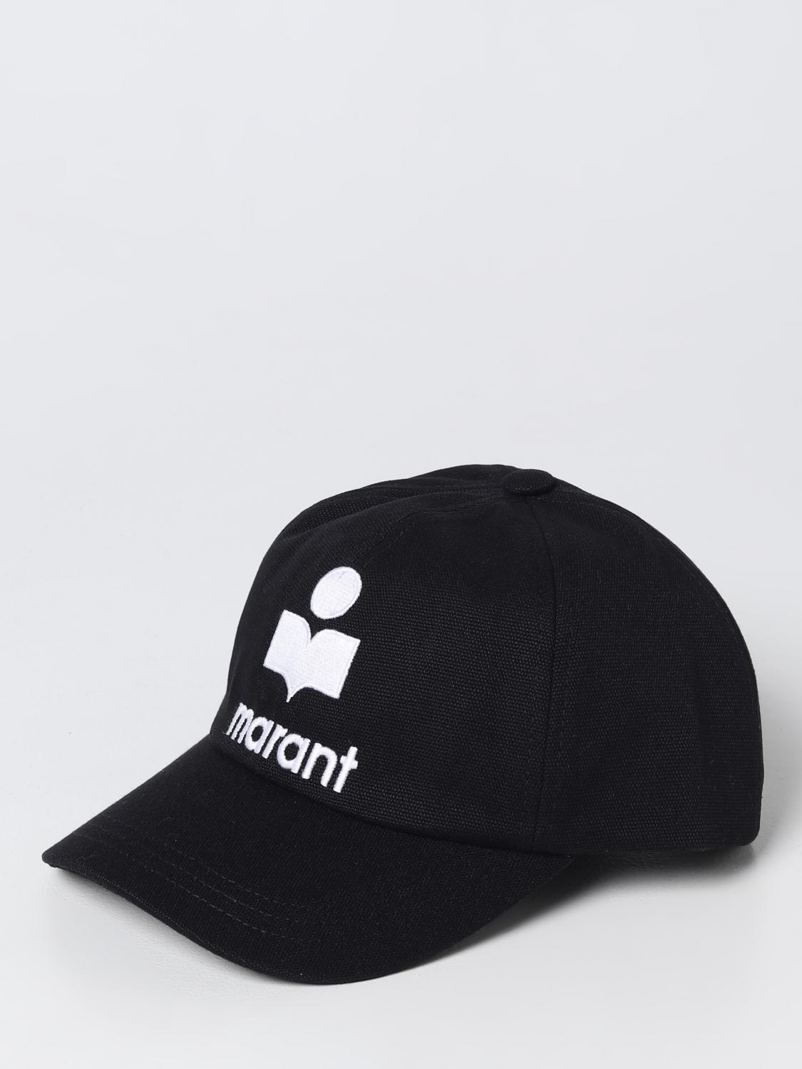 ISABEL MARANT CAPPELLO: Cappello Isabel Marant in cotone con logo, Nero 1 - Img 1