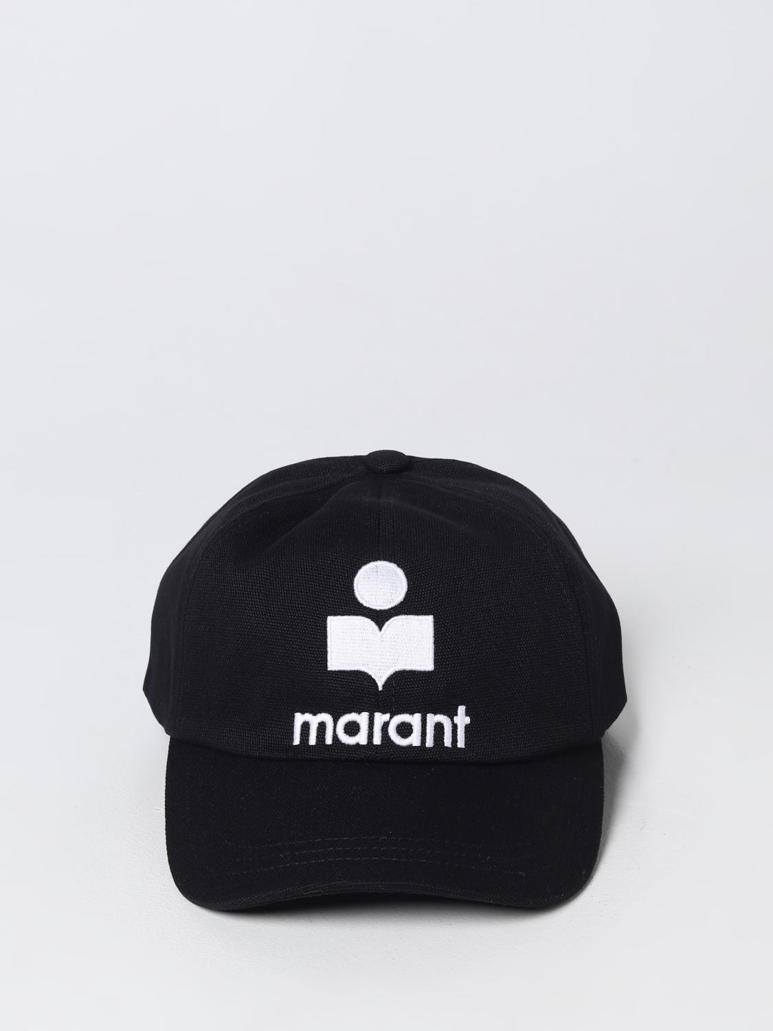 ISABEL MARANT CAPPELLO: Cappello Isabel Marant in cotone con logo, Nero 1 - Img 2