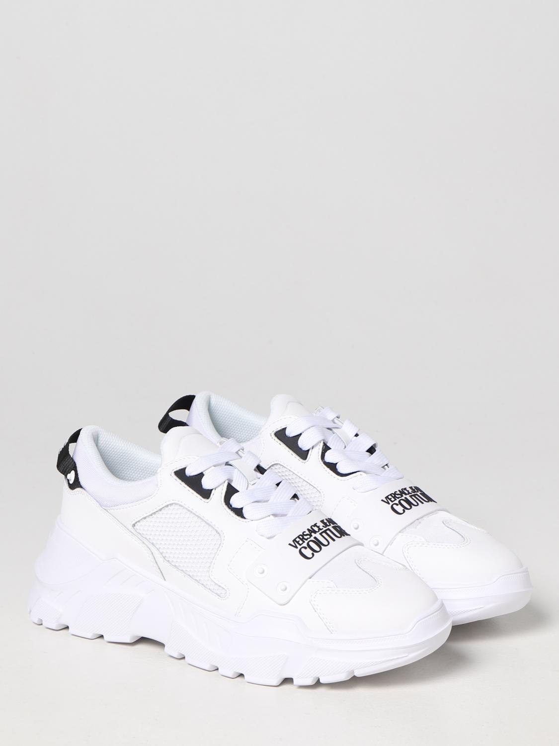Versace Jeans Couture sneakers in leather and mesh - White