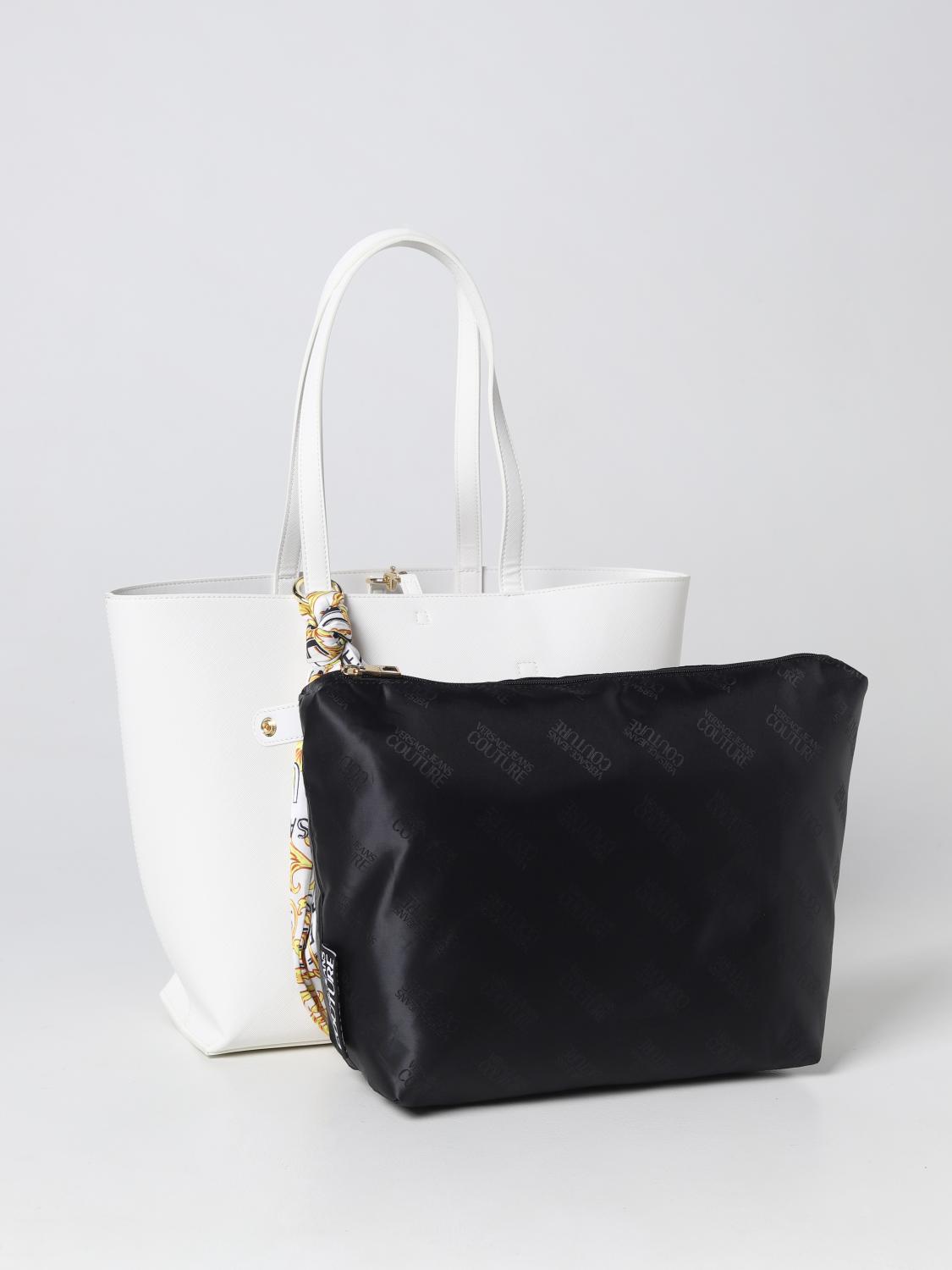 Versace Jeans Couture bag in saffiano faux leather - White