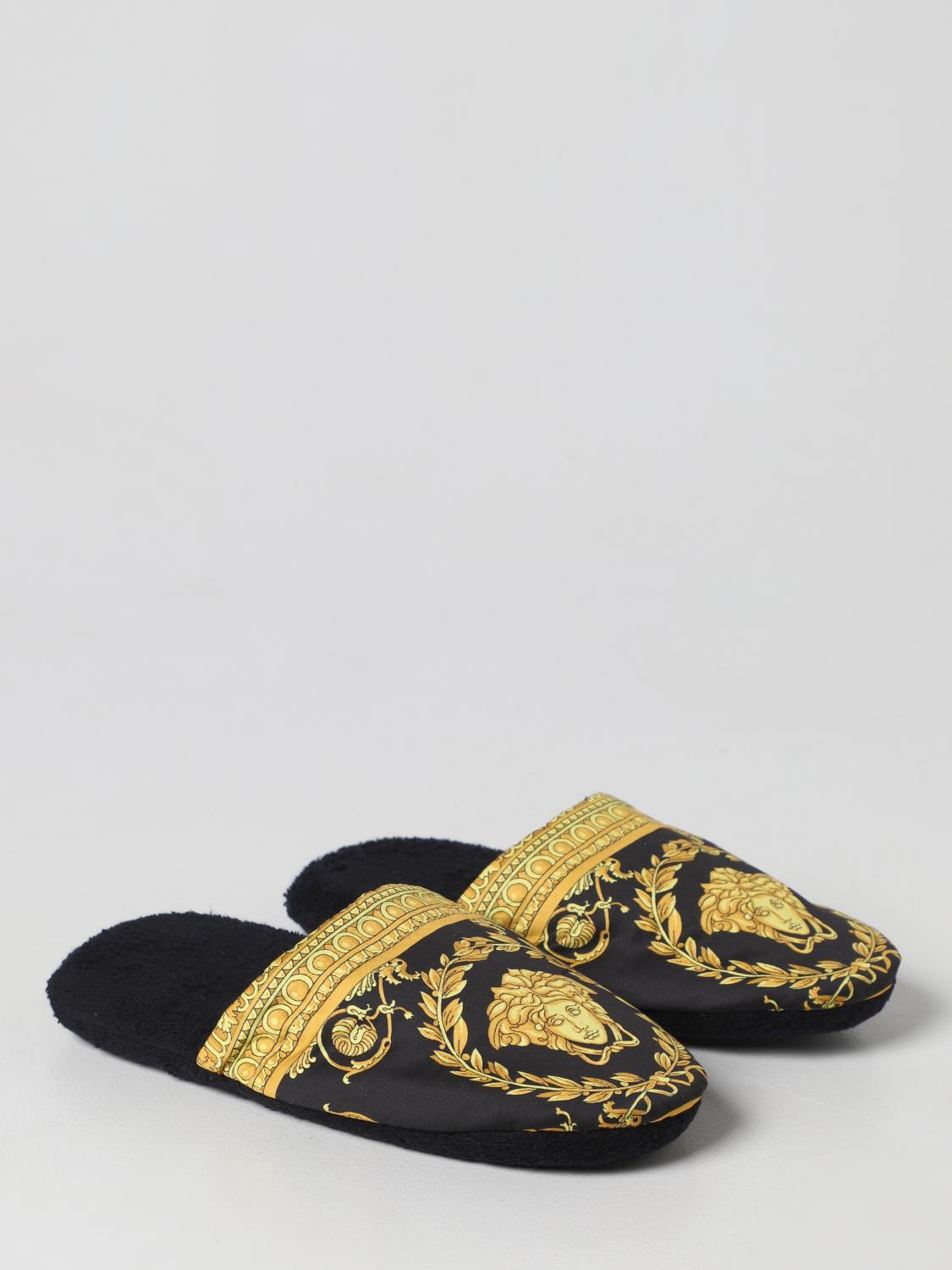 VERSACE: Chaussures homme Noir Sandale Versace