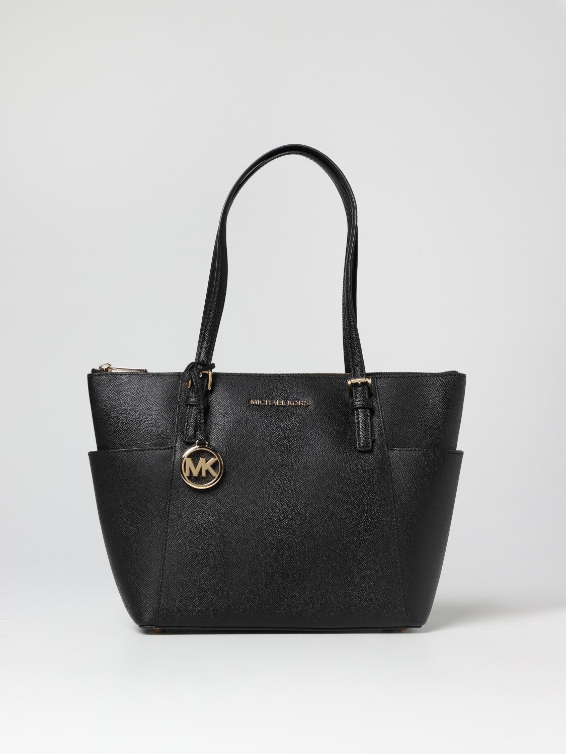 【美品】MICHAEL KORS トートバッグ　30F2GTTT8L Michael Kors Jet Set Bag in grained leather - Black | 30F2GTTT8L