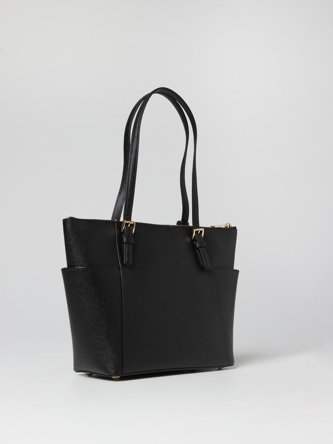 Michael Kors Jet Set Bag in grained leather - Black | 30F2GTTT8L