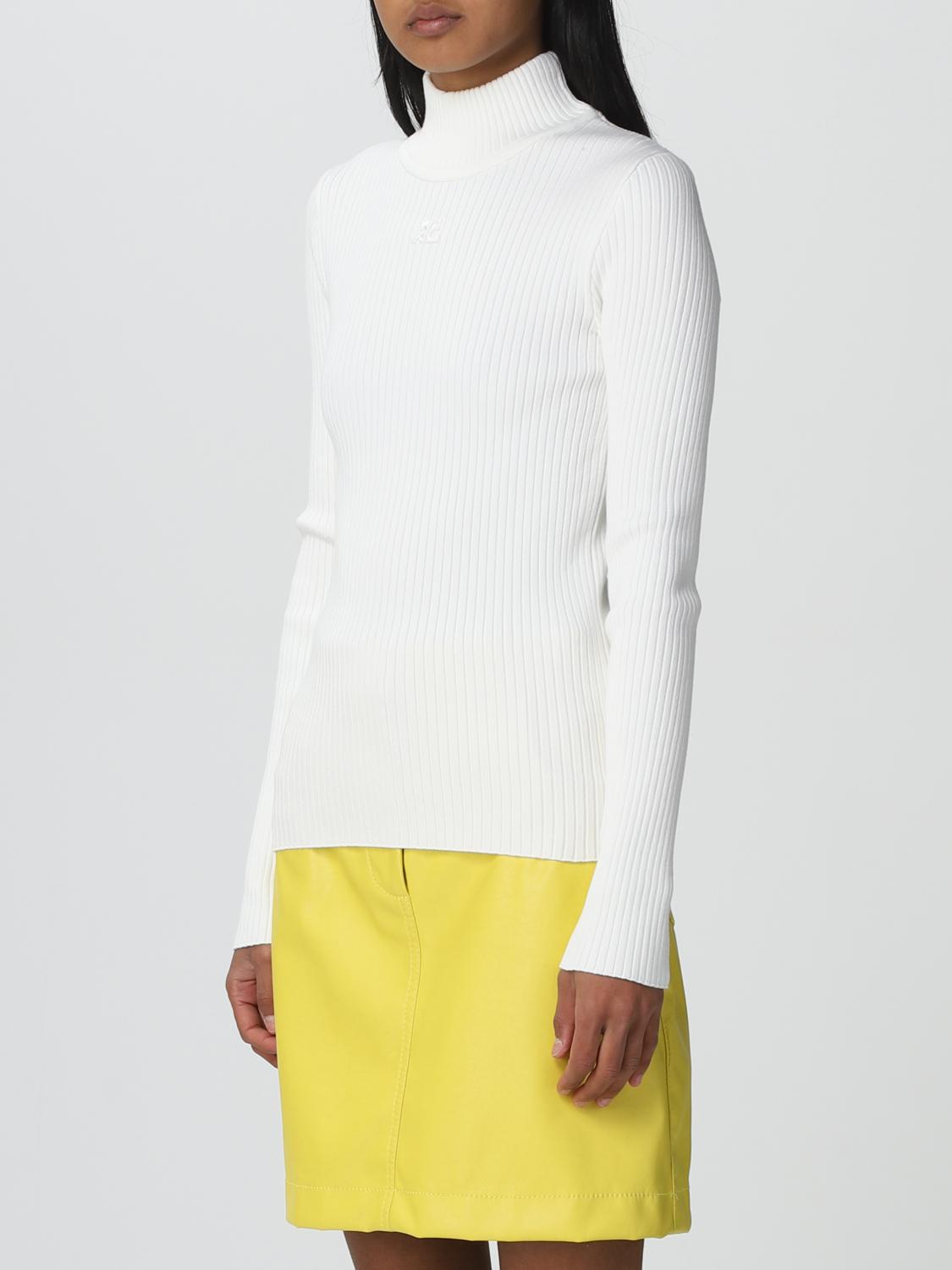 COURRÈGES JERSEY: Jersey mujer CourrÈges, Blanco - Img 4