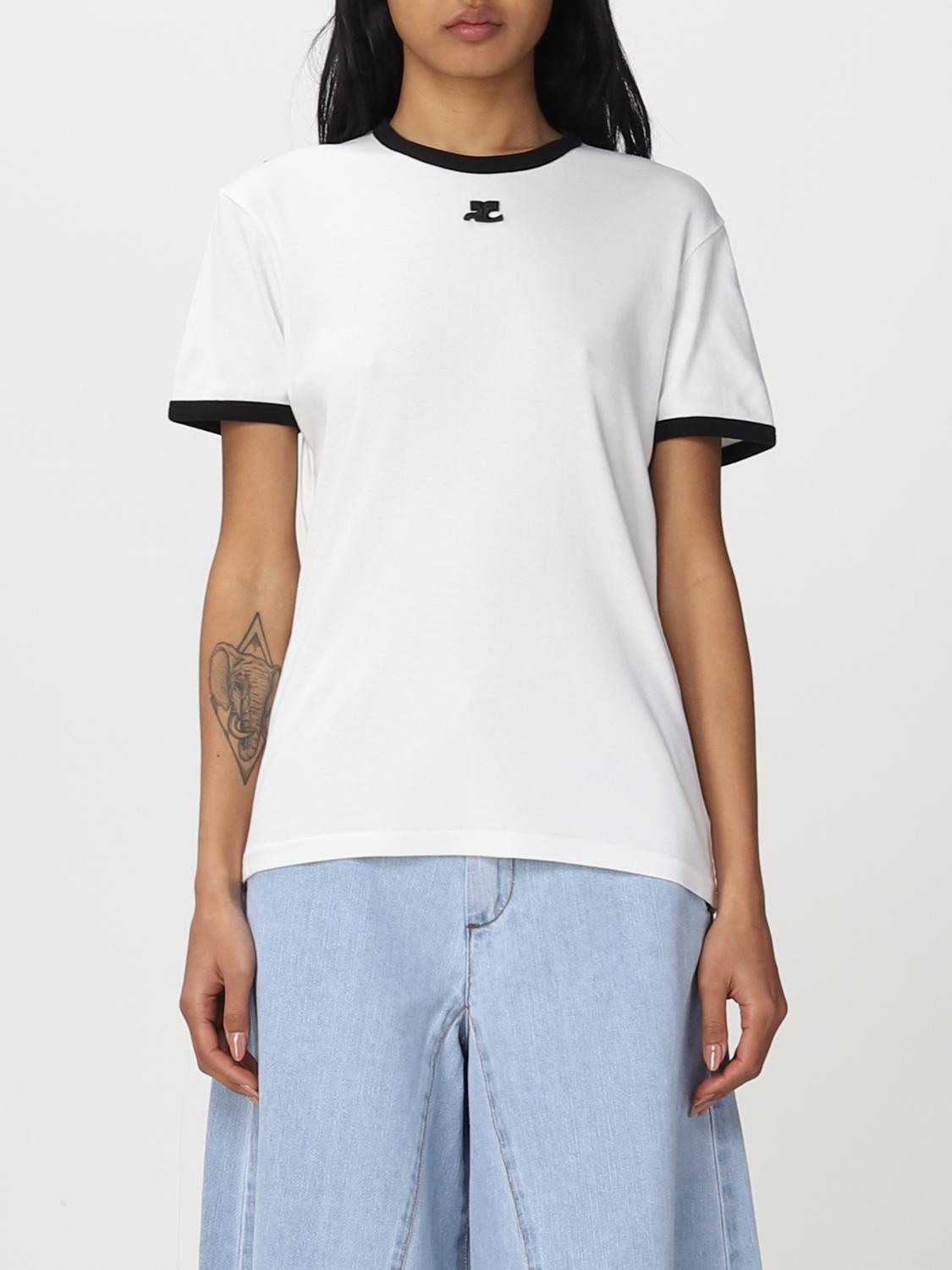 COURRÈGES CAMISETA: Camiseta mujer CourrÈges, Blanco - Img 1