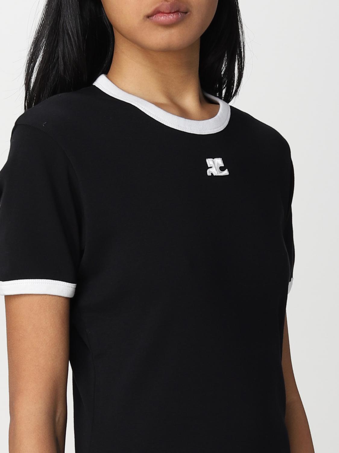 COURRÈGES T-SHIRTS: T-shirt Bumby Reedition Courrèges in cotone, Nero - Img 5