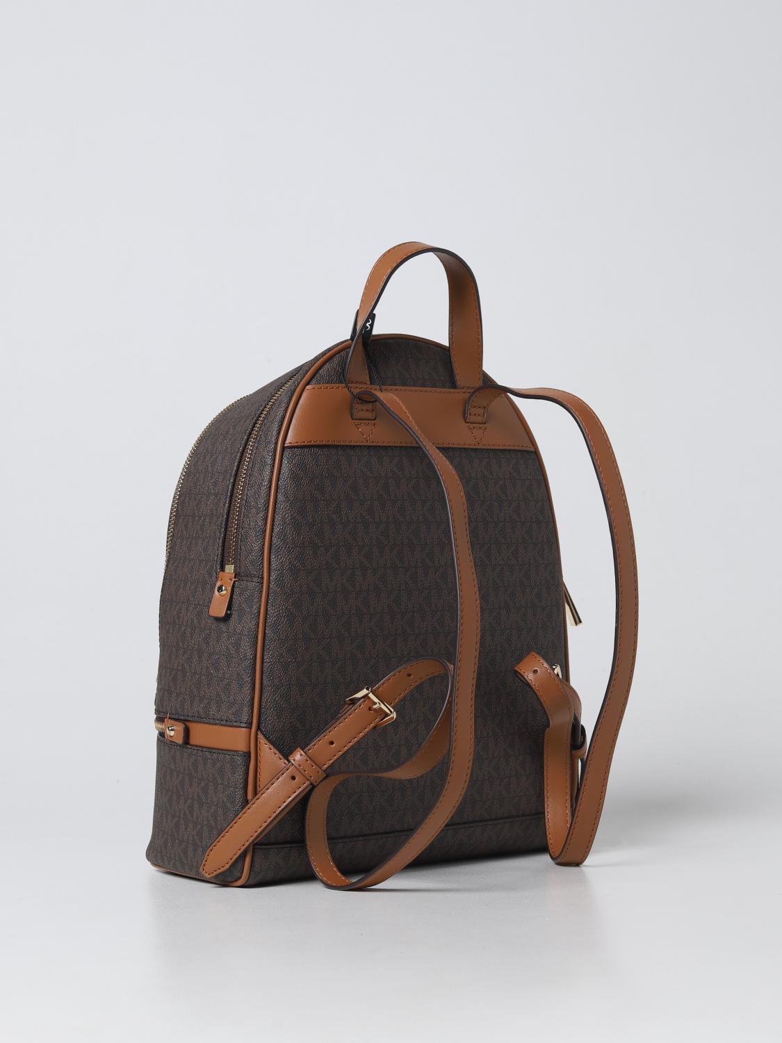 Michael Michael Kors Rhea Backpack in Coated Canvas with All-Over Mk Monogram Michael Kors Rhea Medium Signature Logo Backpack M Powder  main image 4