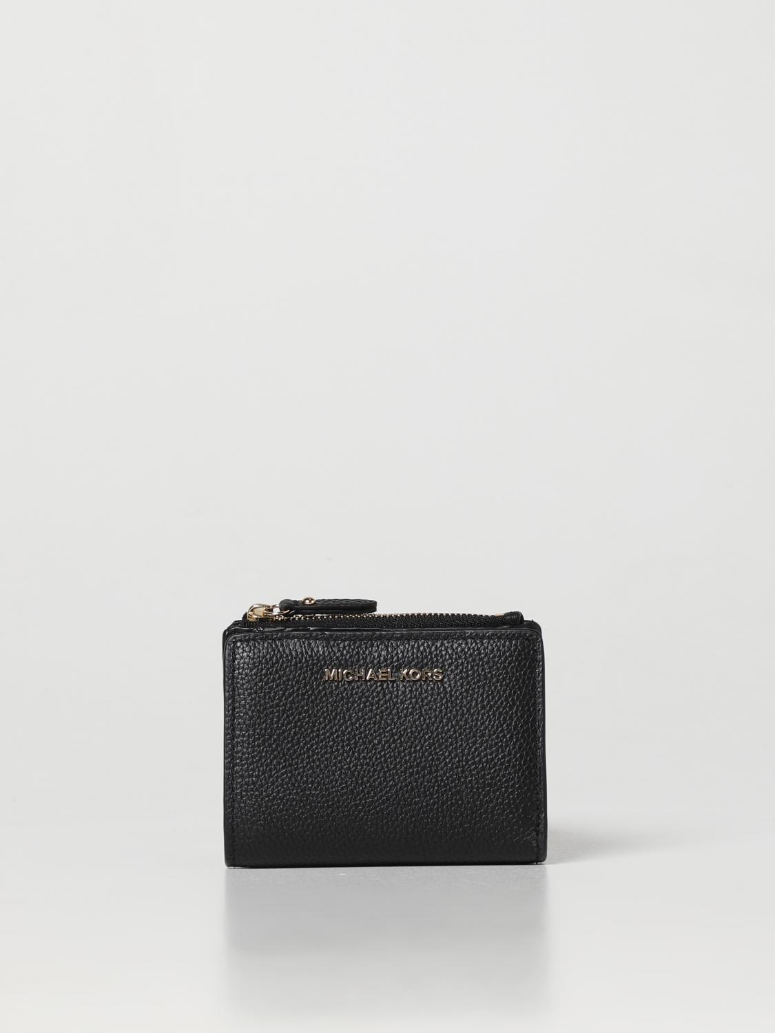 MICHAEL KORS WALLET: Michael Kors wallet in grained leather, Black - Img 1