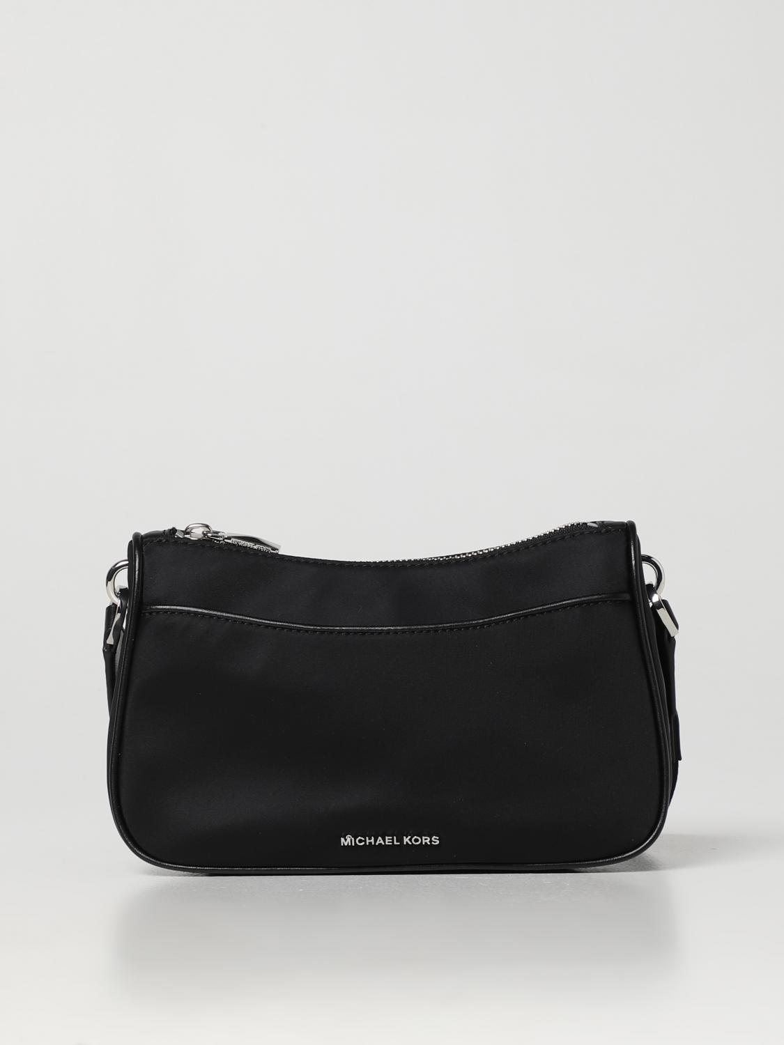 MICHAEL KORS BORSA MINI: Borsa Michael Kors in nylon con custodia amovibile per Airpods Pro®, Nero - Img 1