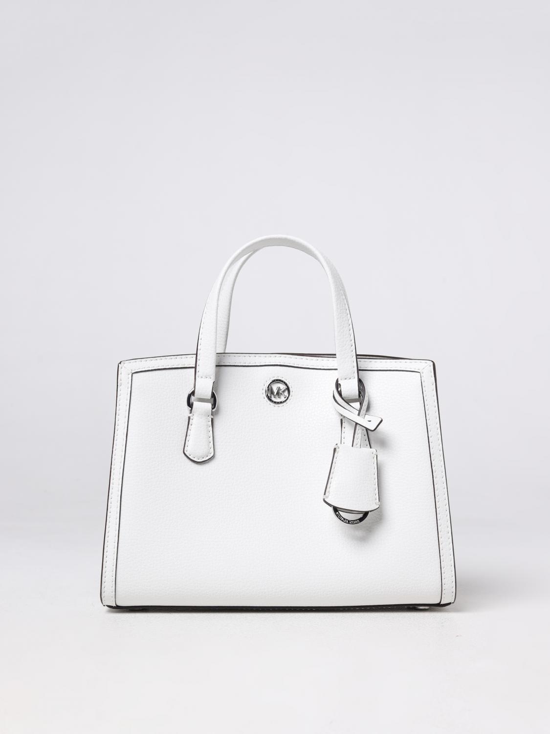MICHAEL KORS BORSA A MANO: Borsa Michael Kors in pelle a grana, Bianco - Img 1